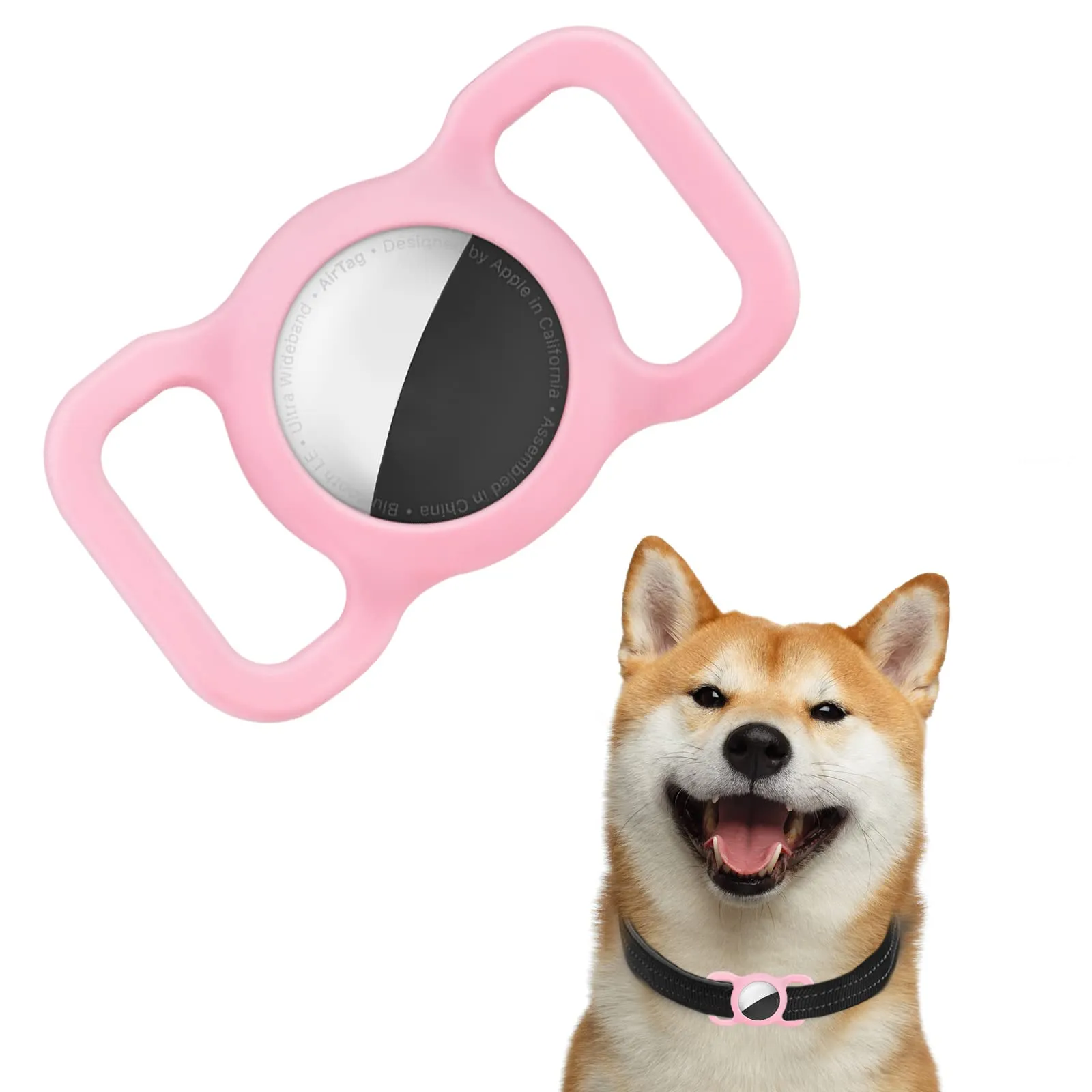 Ainiv Portachiavi per Airtag per Cani e Gatti in Silicone, Rosa - immagine 9