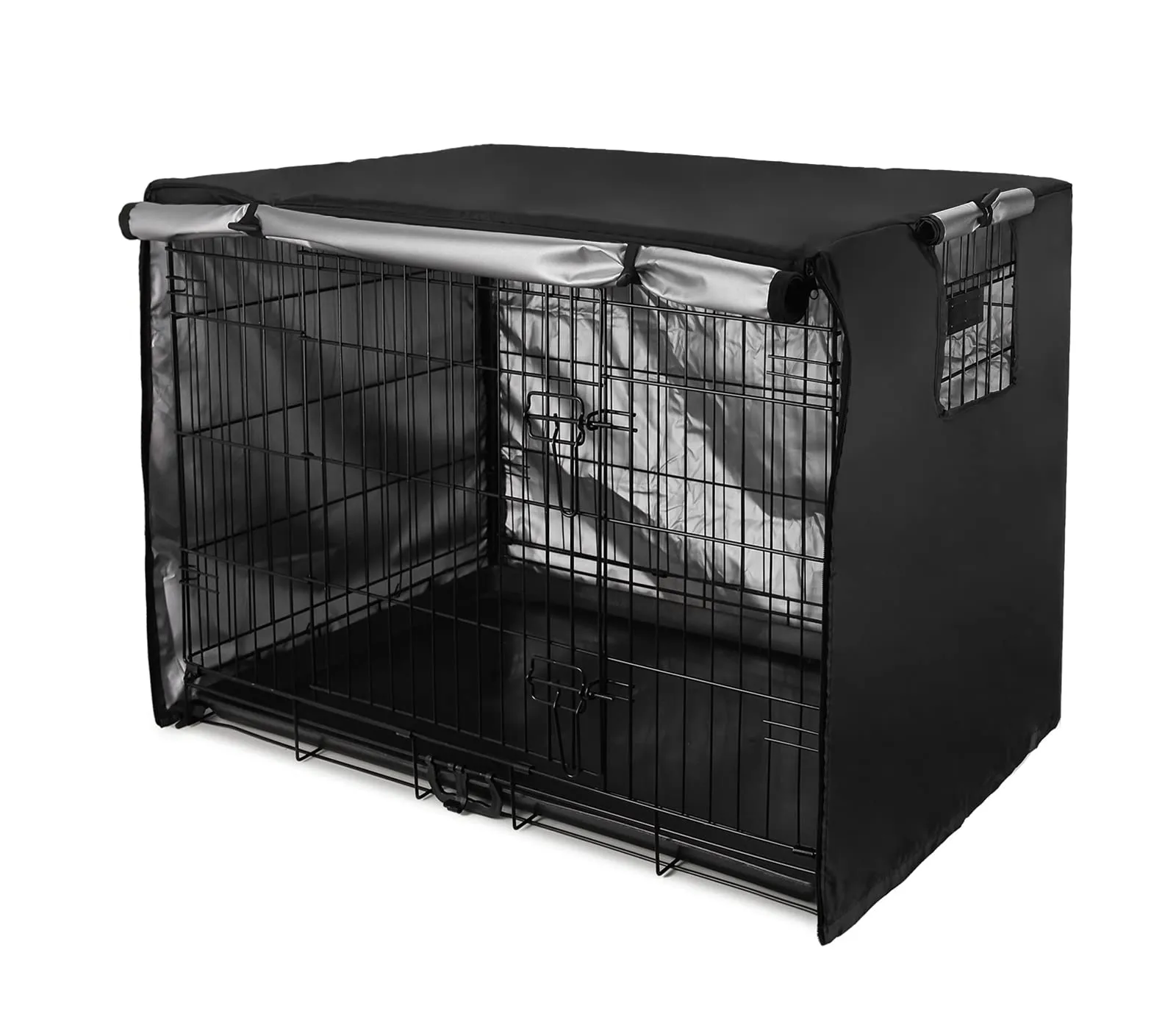 Sensong Copertura per Gabbia Cani in Poliestere Impermeabile, Nero 30IN - immagine 1