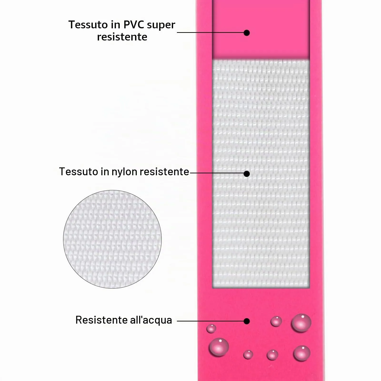Wolfone Guinzaglio per cani da addestramento, 3m, Rosa - immagine 3