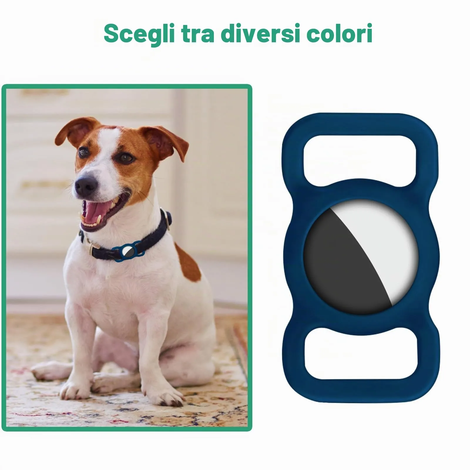 Ainiv Portachiavi per Airtag per Cani, Blu - immagine 8