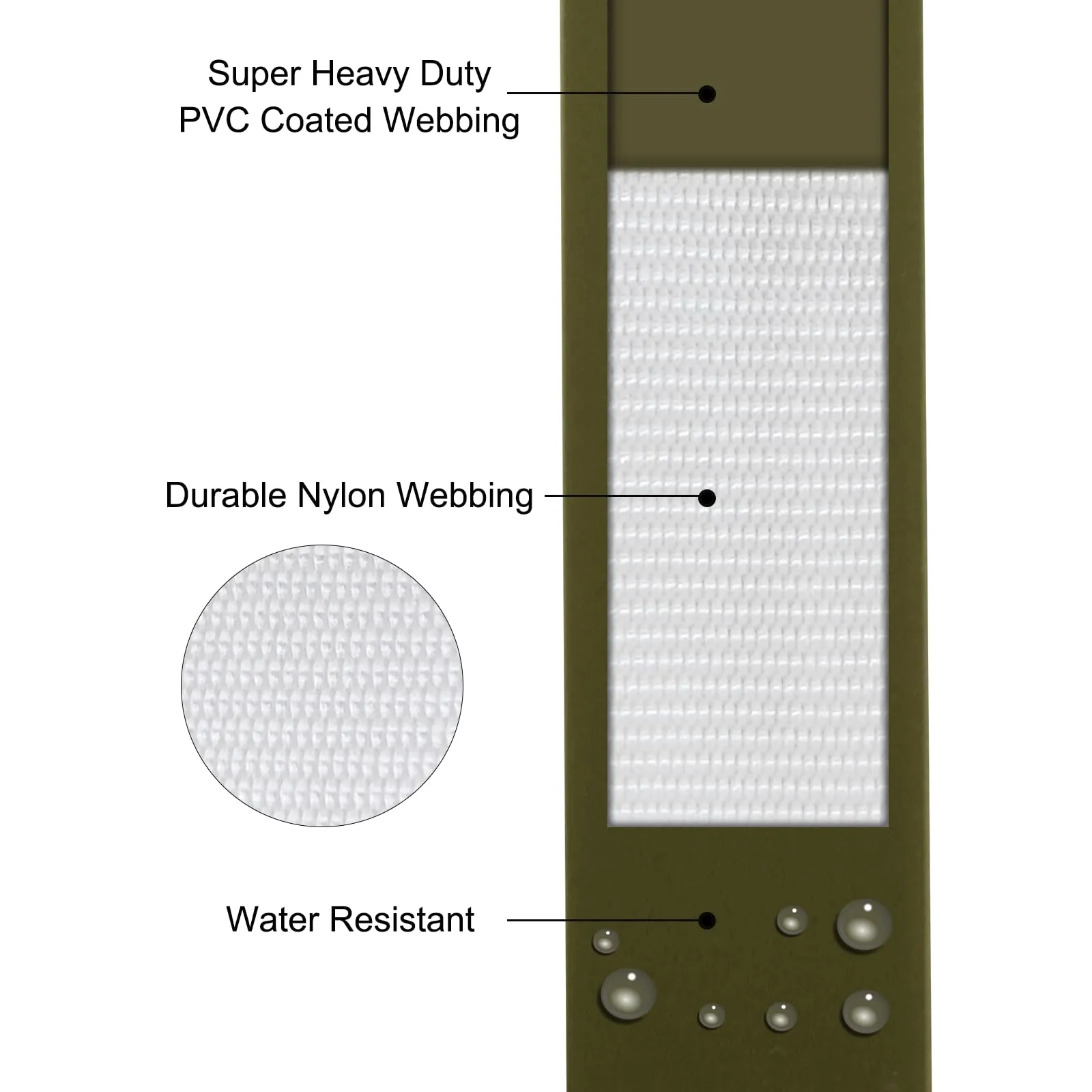 Wolfone Guinzaglio Addestramento Cani, 15 m, Verde Militare - immagine 3