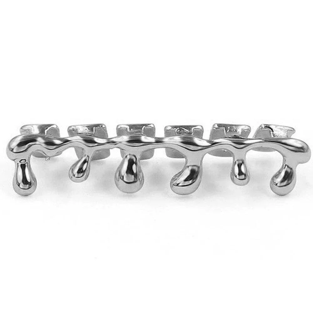 Sanfly Hip Hop Grillz Teeth with Mouthpiece, Light Yellow - immagine 3