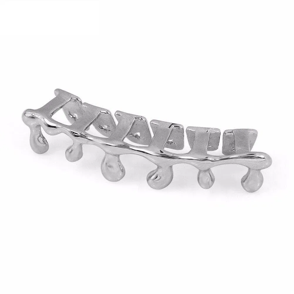Sanfly Hip Hop Grillz Teeth with Mouthpiece, Light Yellow - immagine 6