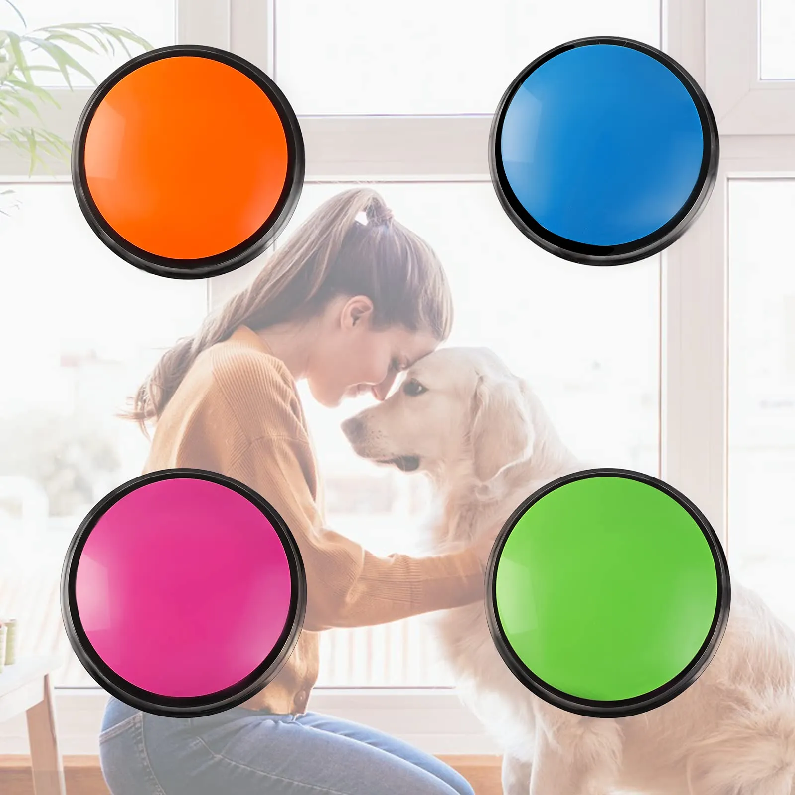 OFVENS Pulsanti di Registrazione Vocale per Addestramento Animali Domestici, 30 Secondi, 4 Pezzi - immagine 7