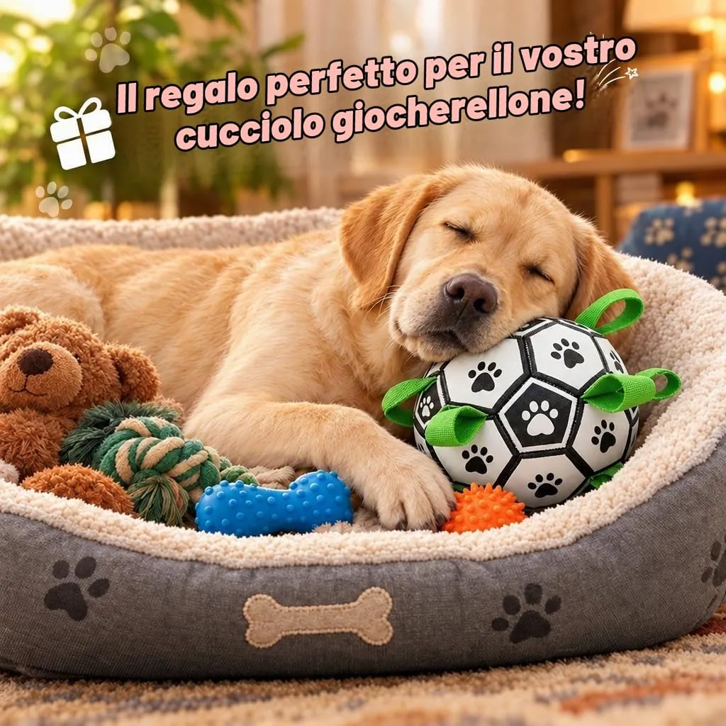 Kylinsure Pallone da Calcio per Cani con Corda, 15 cm, Galleggiante, Taglia M - immagine 8