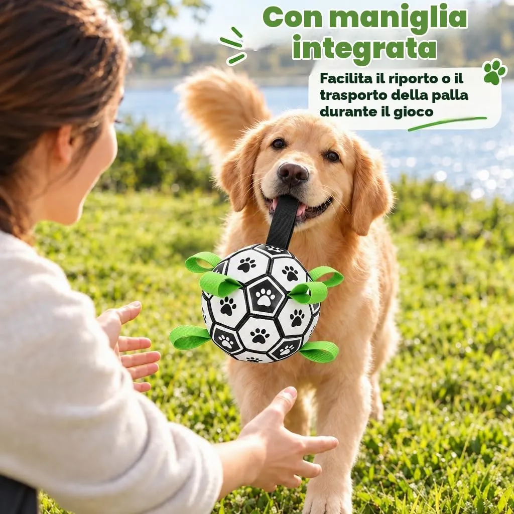 Kylinsure Pallone da Calcio per Cani con Corda, 15 cm, Galleggiante, Taglia M - immagine 9