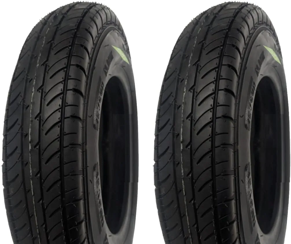 ECOVELO Pneumatici 4.00 – 10 Tube Type 4 P.R. 60J per Carrello Rimorchio Barca Trasporto Appendice (Set da 2) - immagine 1