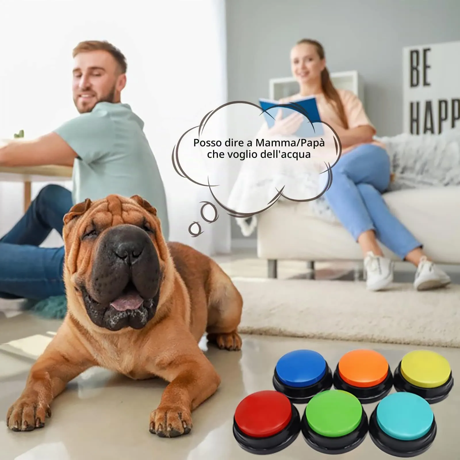 OFVENS Pulsanti di registrazione vocale per comunicazione e allenamento animali domestici, 30 secondi, 6 confezioni - immagine 3
