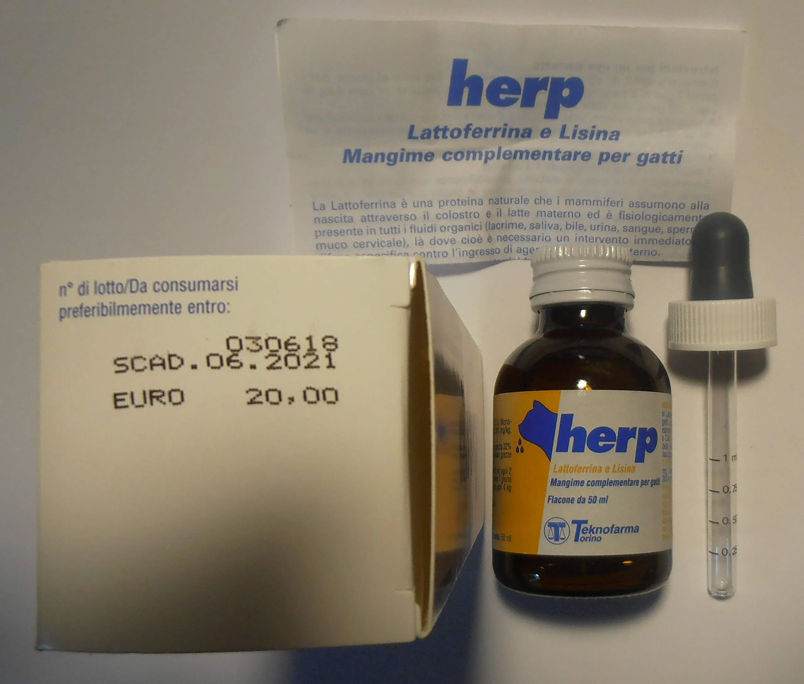 Tecknofarma Herp Gocce Integratore per Gatti 50 ml - immagine 2