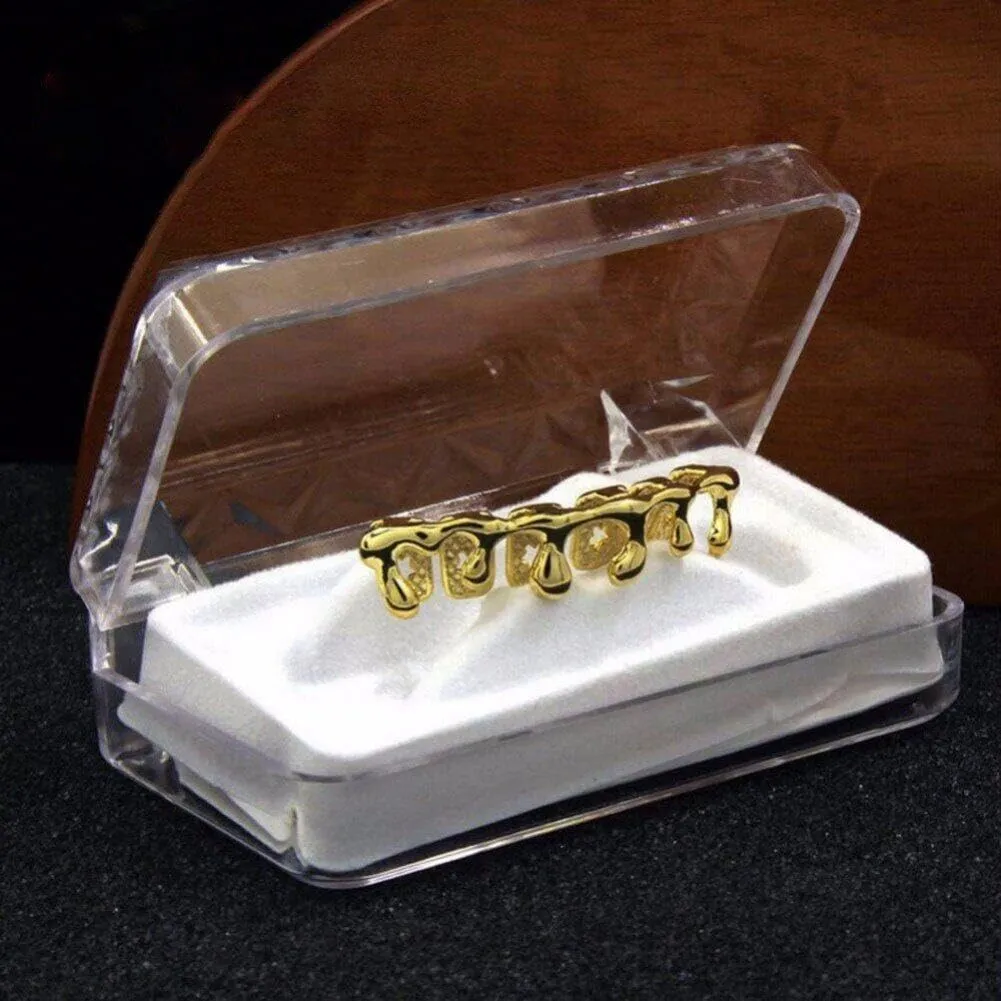 Sanfly Hip Hop Grillz Teeth with Mouthpiece, Light Yellow - immagine 5