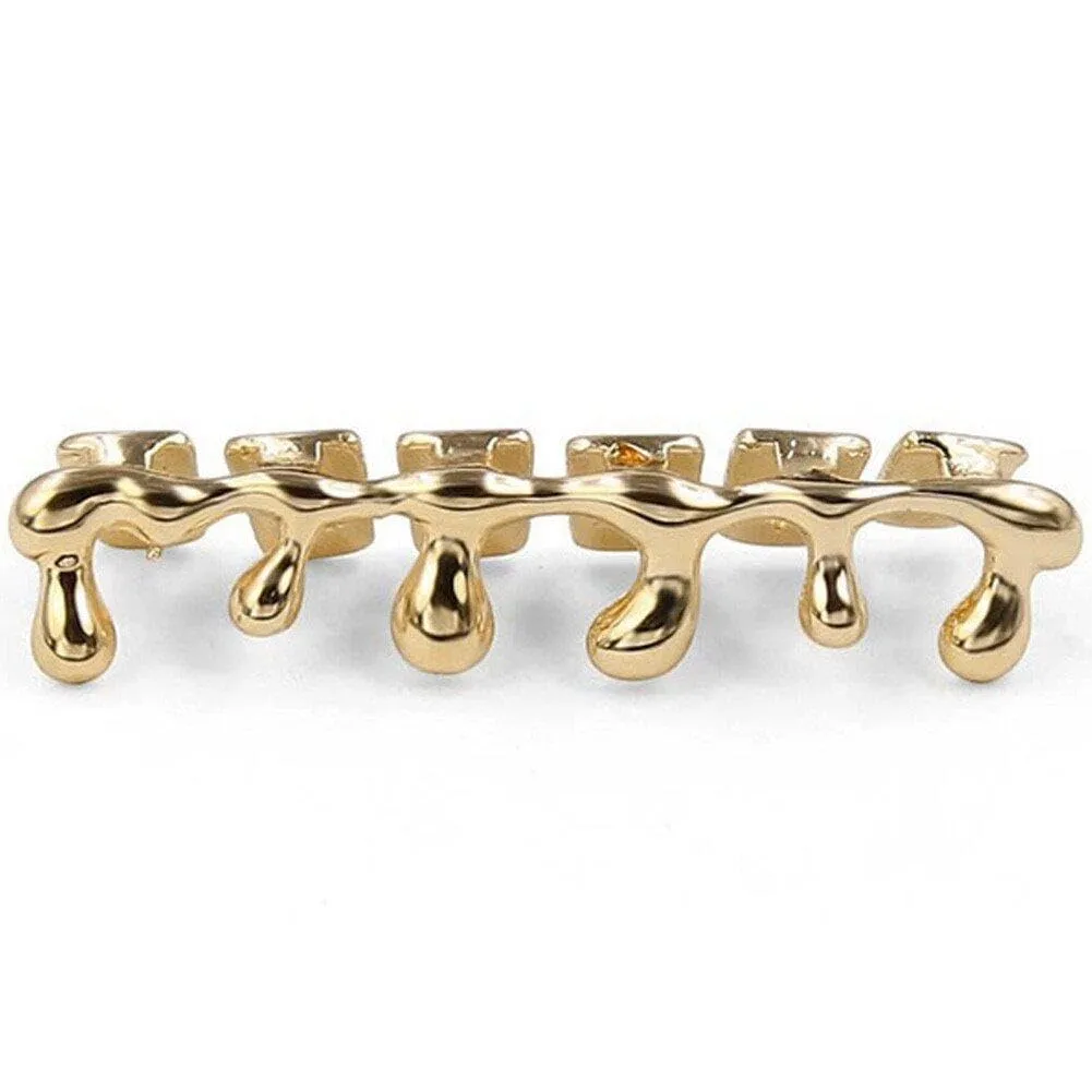 Sanfly Hip Hop Grillz Teeth with Mouthpiece, Light Yellow - immagine 7