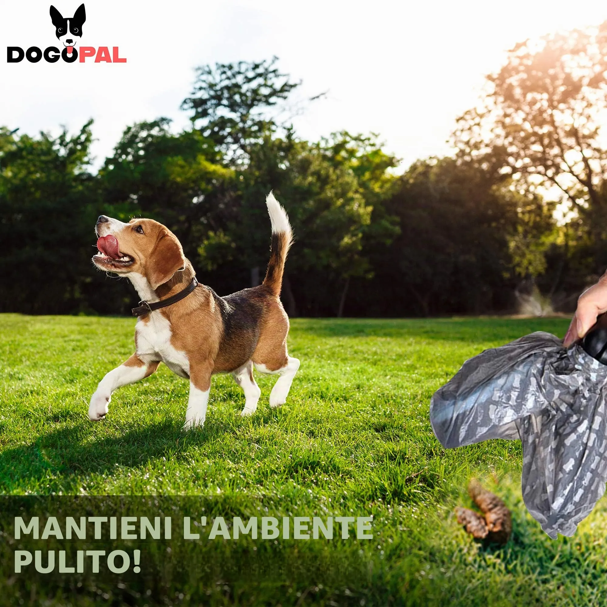 DOGOPAL Raccogli Cacca per Cane e Gatto, Paletta Portatile con Scomparto Espandibile e Mollettone Integrato, Grigio, Large - immagine 7