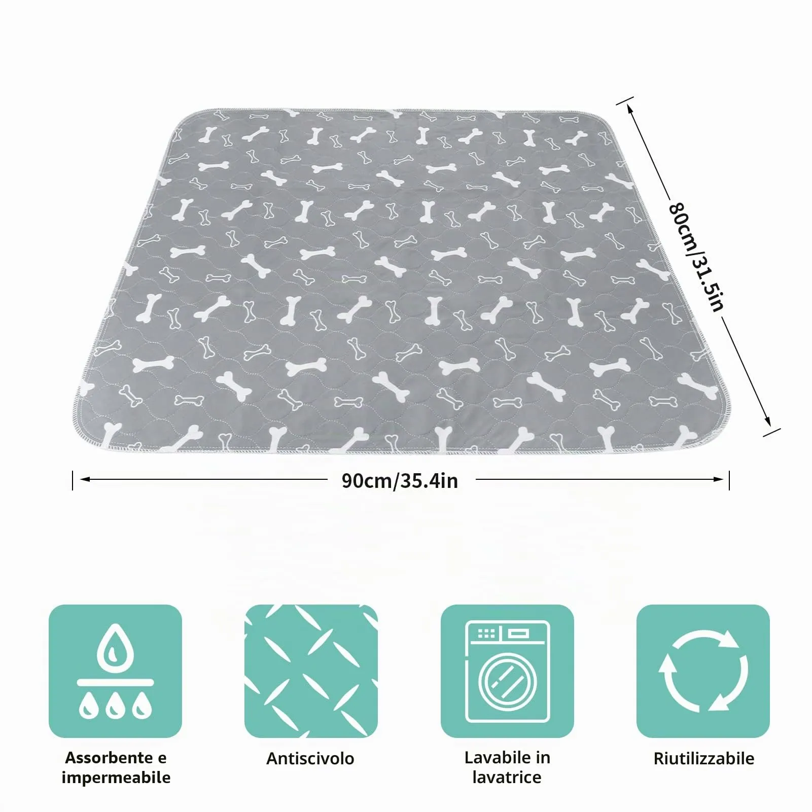 Vehipa Traverse Lavabili per Cani, 2 Pezzi, 90 x 80 cm, Assorbenti - immagine 3