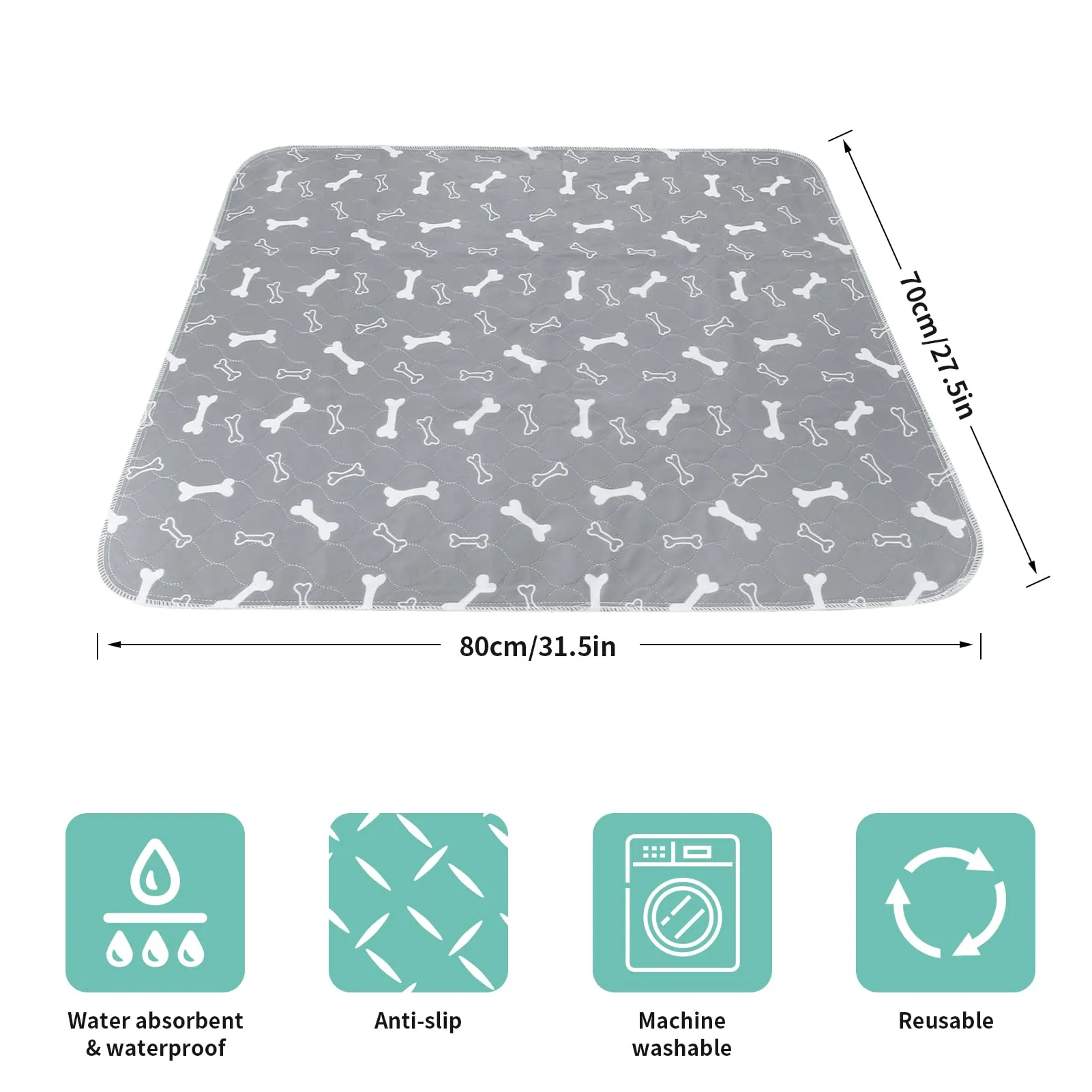 Vehipa Traverse Lavabili per Cani, 2 Pezzi, 80 x 70 cm, Assorbenti - immagine 3