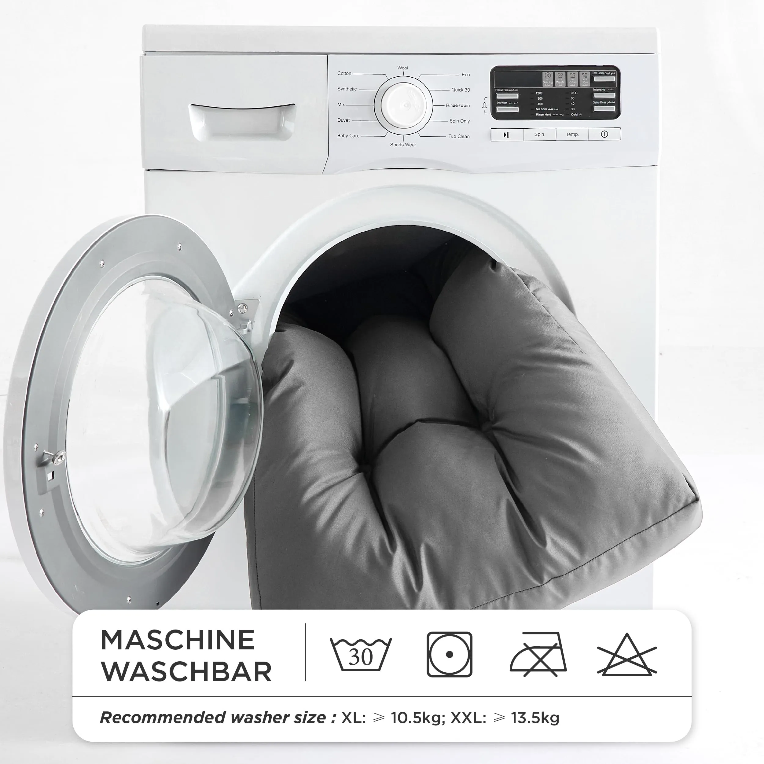 Bedsure Materasso Cani Lavabile, 120x90 cm, Grigio - immagine 5