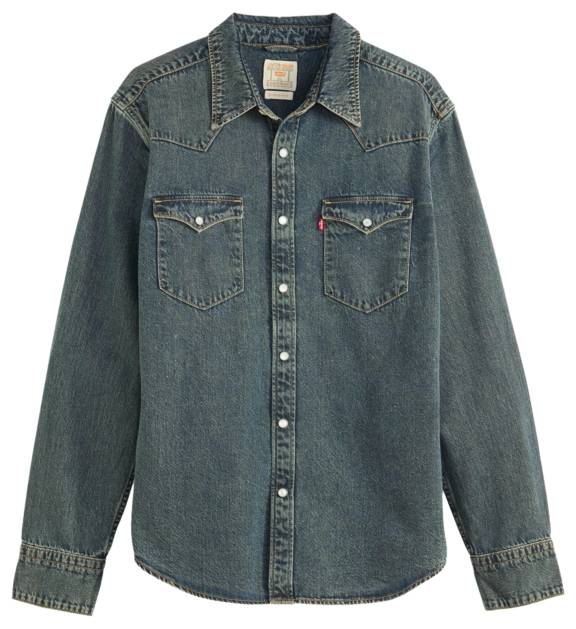 Levi's Barstow Western Standard Men's Shirt, Freeport Brown Weft, XL - immagine 2
