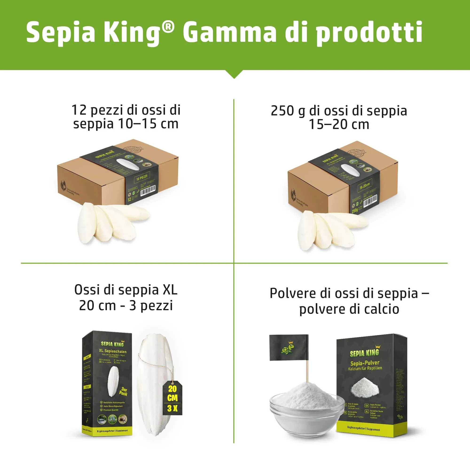 Sepia King Polvere di Osso di Seppia Calcio per Tartarughe, Rettili e Lumache - 50 g - immagine 7
