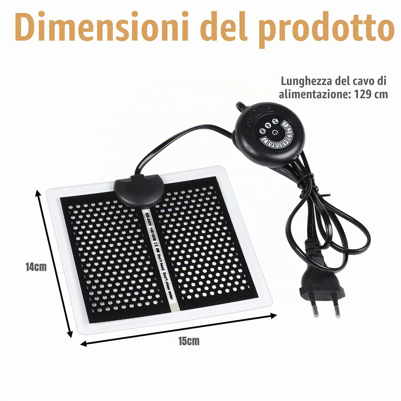 lalago Tappetino Riscaldante per Rettili, 5W, 15x14cm - immagine 4