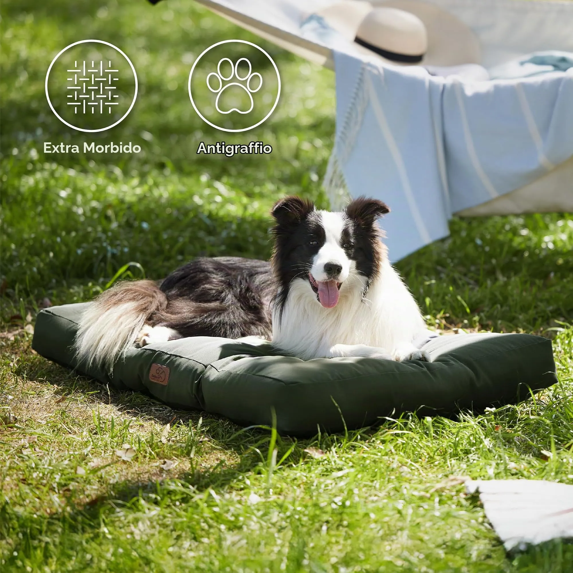 Bedsure Materasso Cani Lavabile, 91x68 cm, Verde - immagine 3