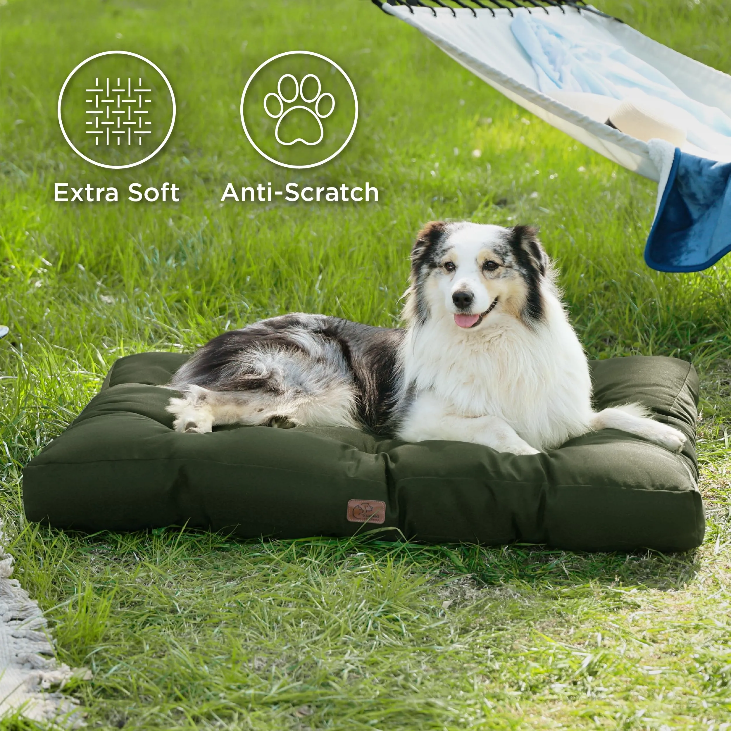 Bedsure Materasso Cani Lavabile, 111x89 cm, Verde - immagine 3