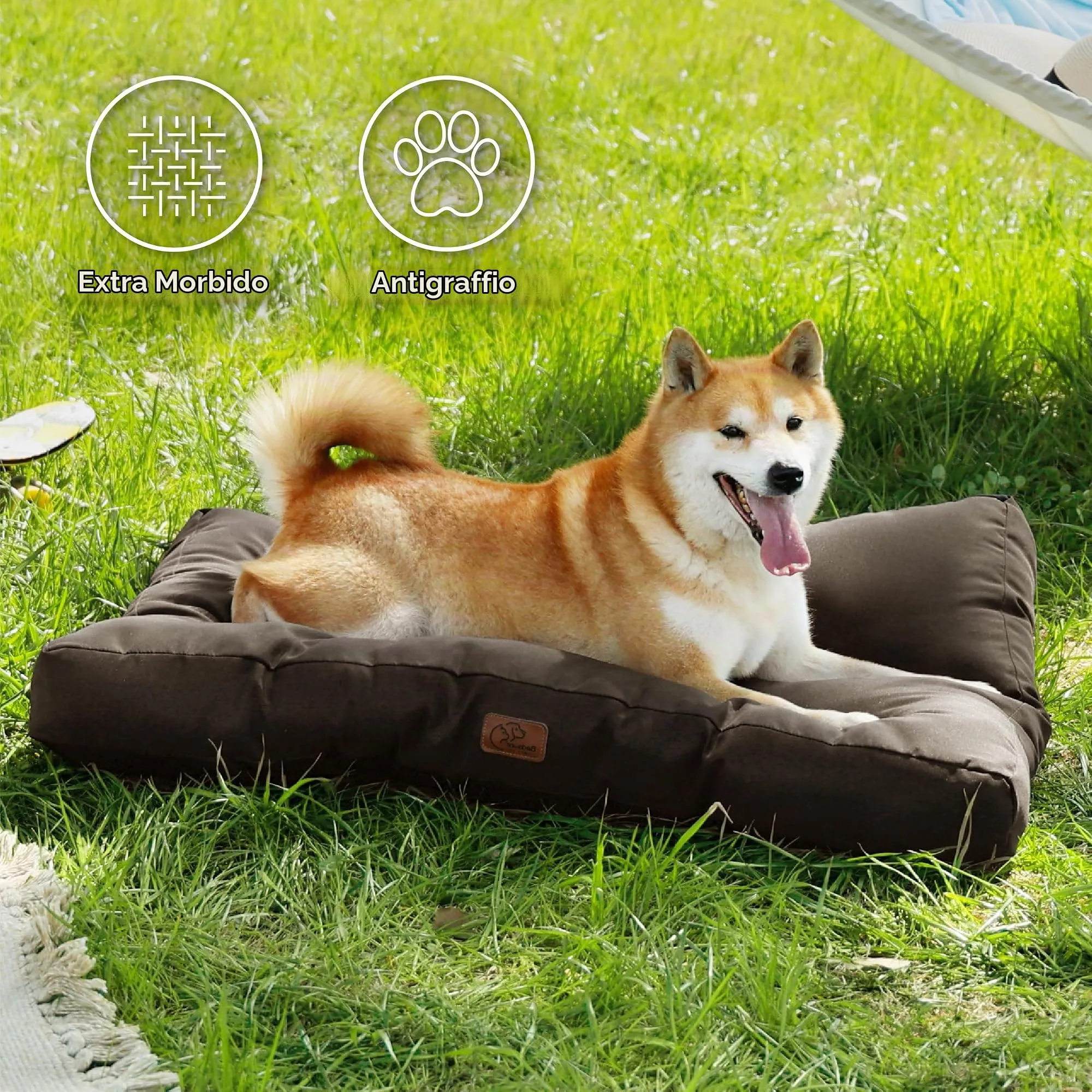 Bedsure Materasso Cani Lavabile, 111x89 cm, Marrone - immagine 3