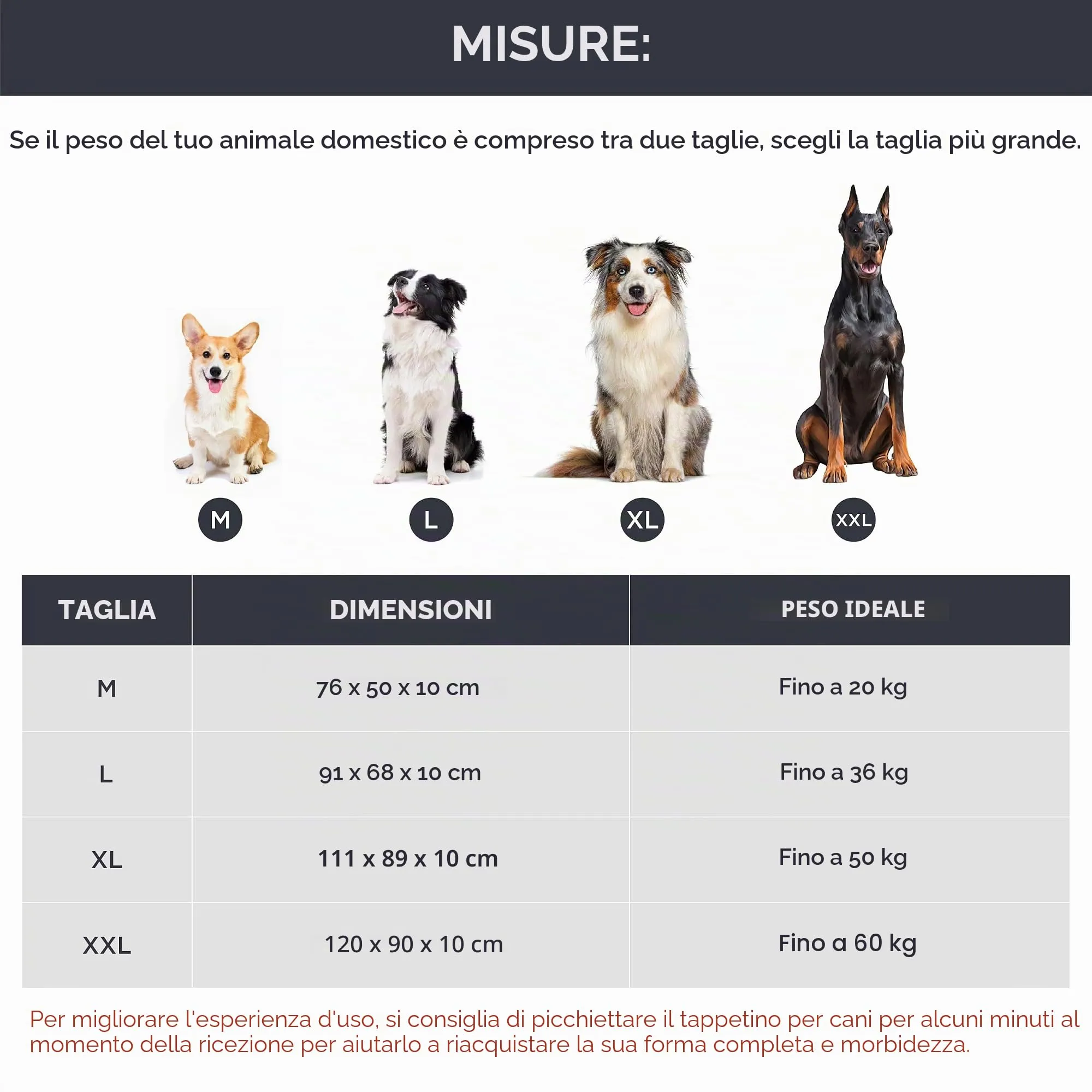 Bedsure Materasso Cani Lavabile, 91x68 cm, Marrone - immagine 8