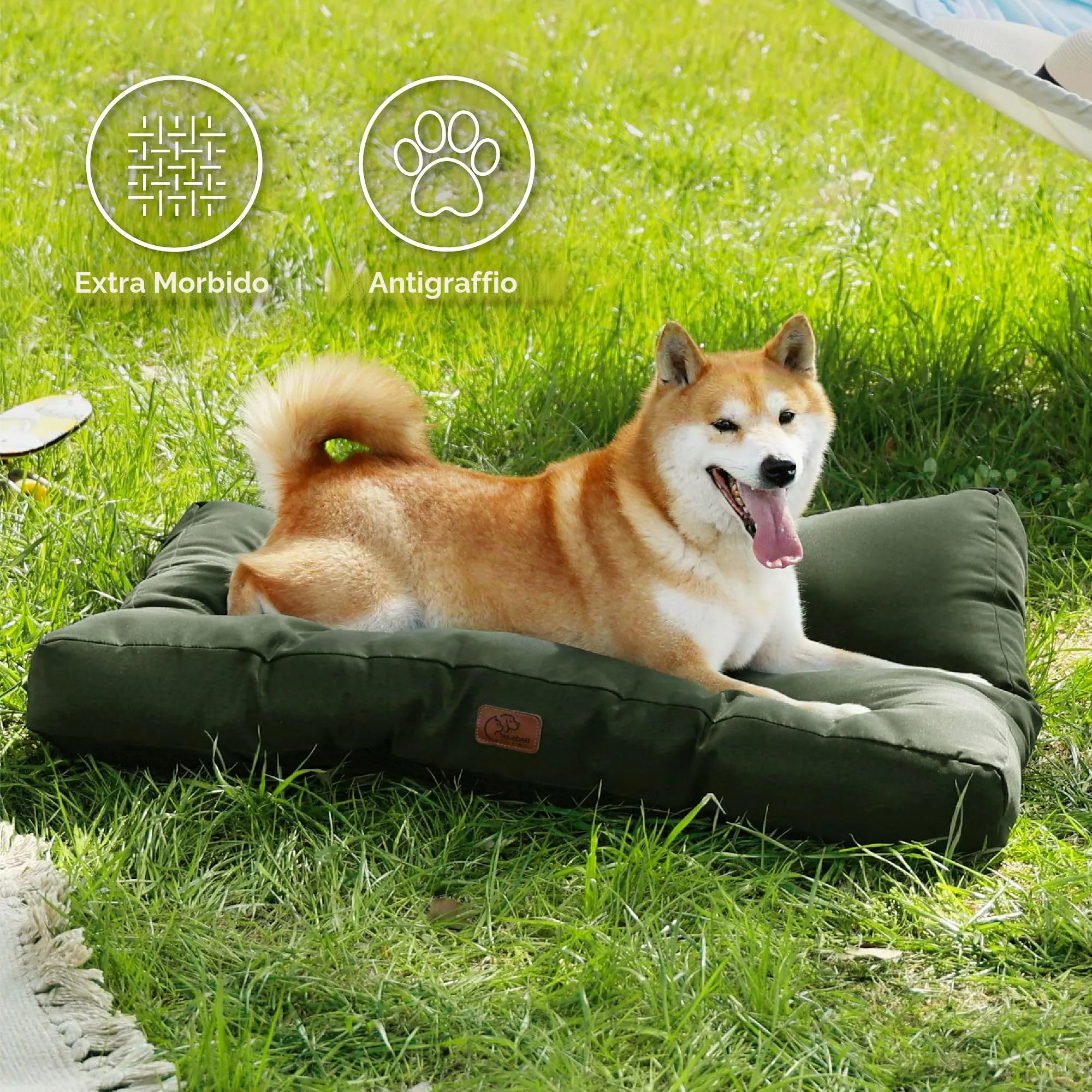 Bedsure Materasso Cani Lavabile, Taglia Media, 76x50 cm, Verde - immagine 3