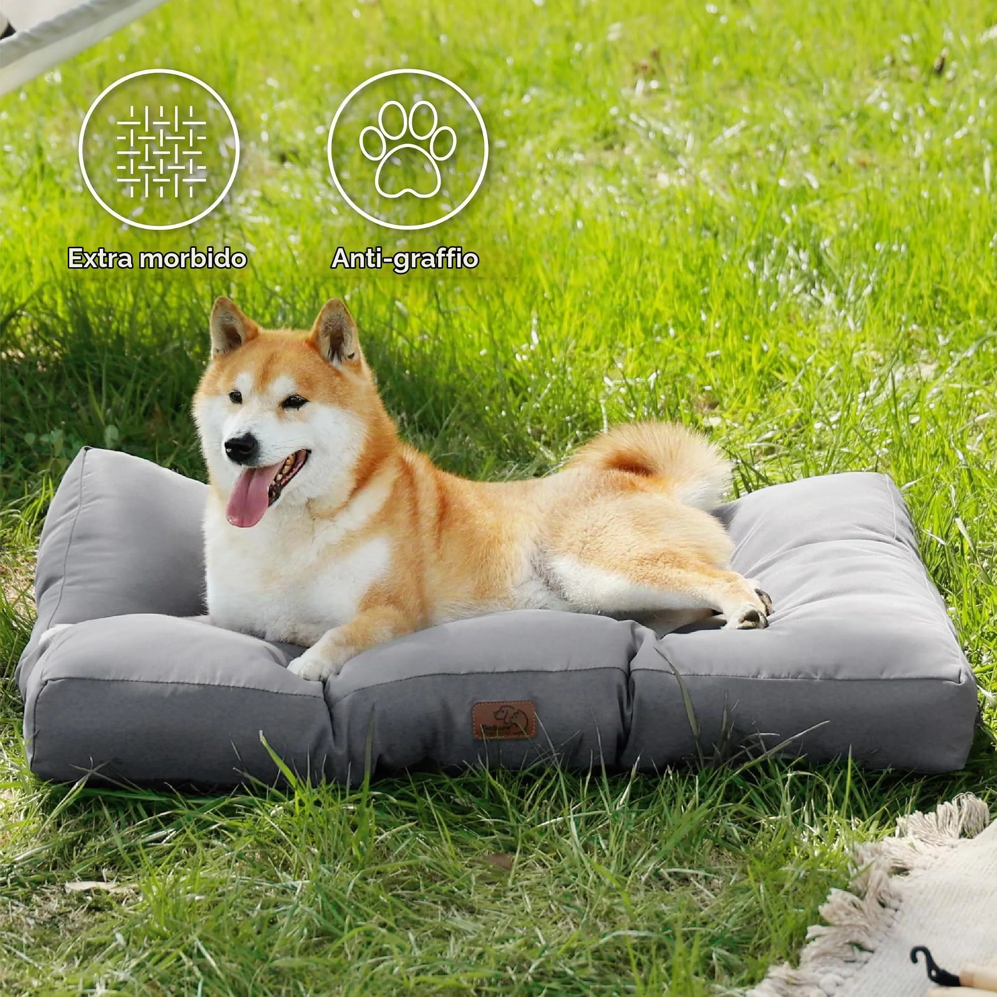 Bedsure Materasso Cani Lavabile, 76x50 cm, Grigio - immagine 3