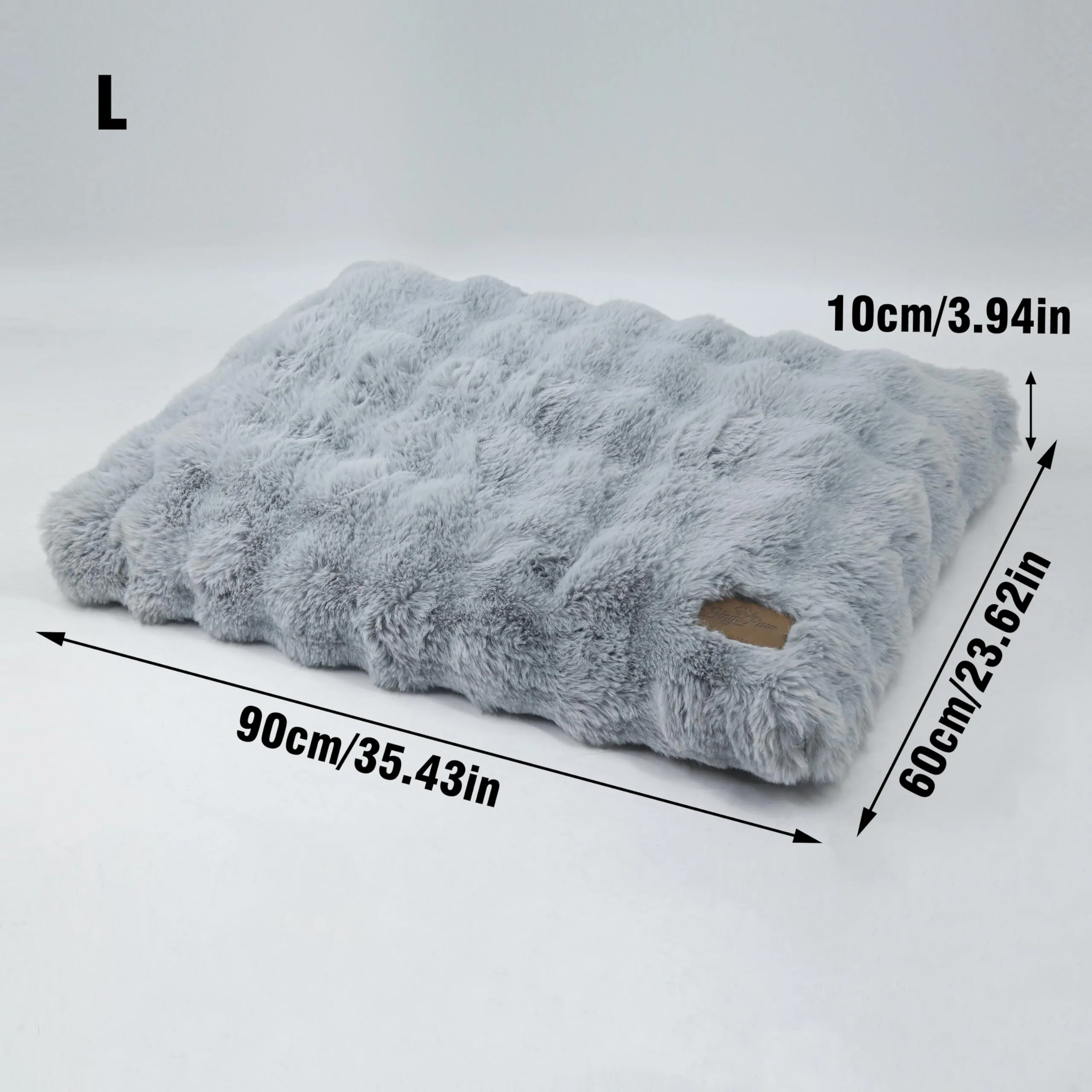 BingoPaw Cuccia Cane Interno, 90x60x10cm, Grigio - immagine 3