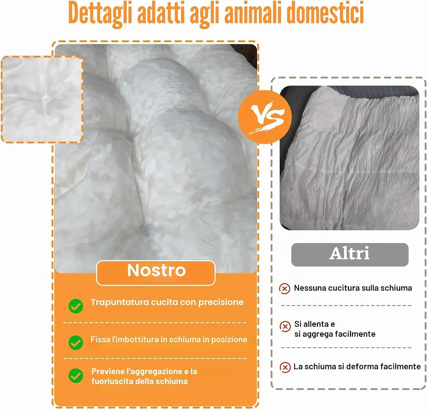 BingoPaw Cuscino Peloso per Cani, Cuccia Sfoderabile e Lavabile, Taglia Grande (120x90x12 cm), Grigio - immagine 6
