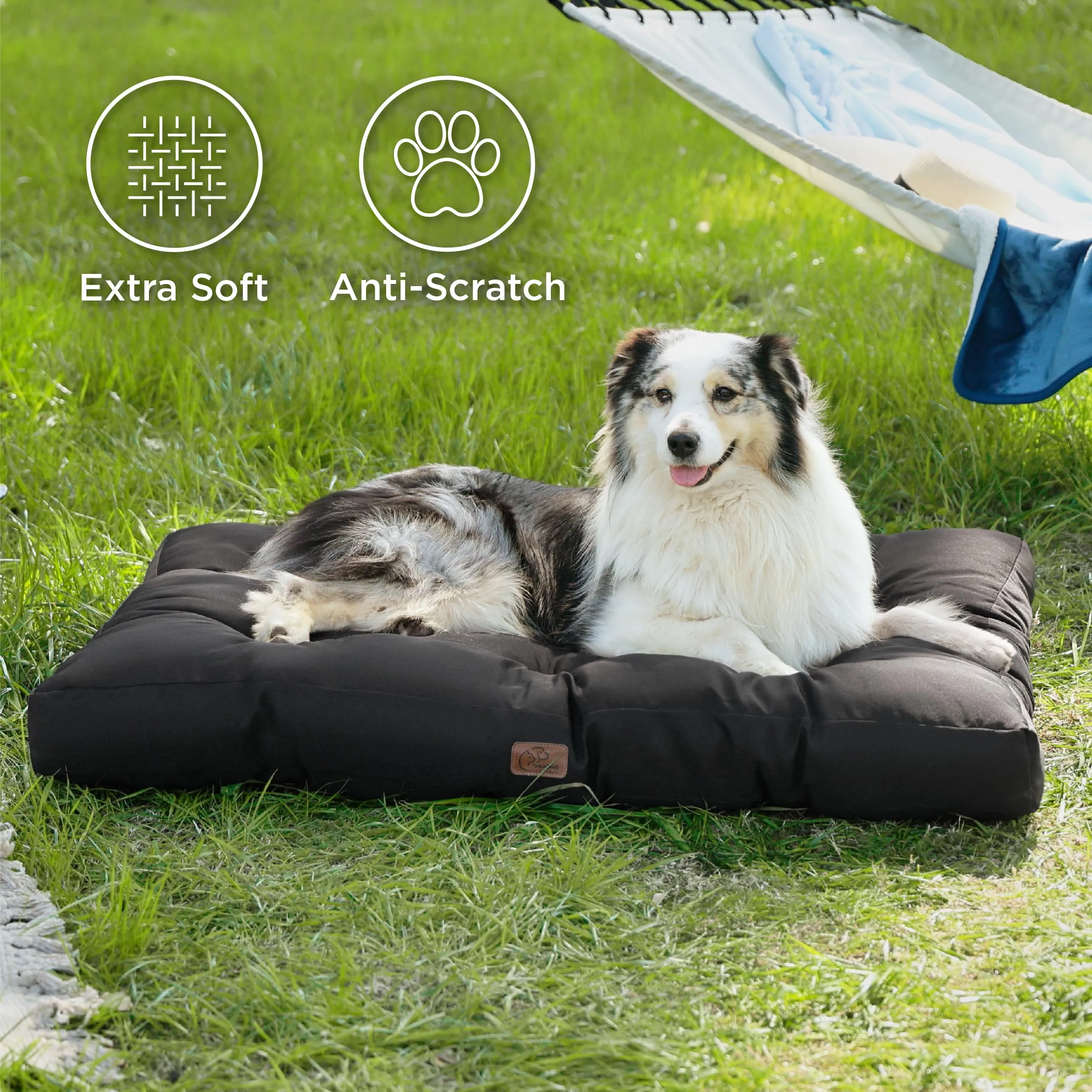 Bedsure Materasso Cani Lavabile, 120x90 cm, Nero - immagine 3