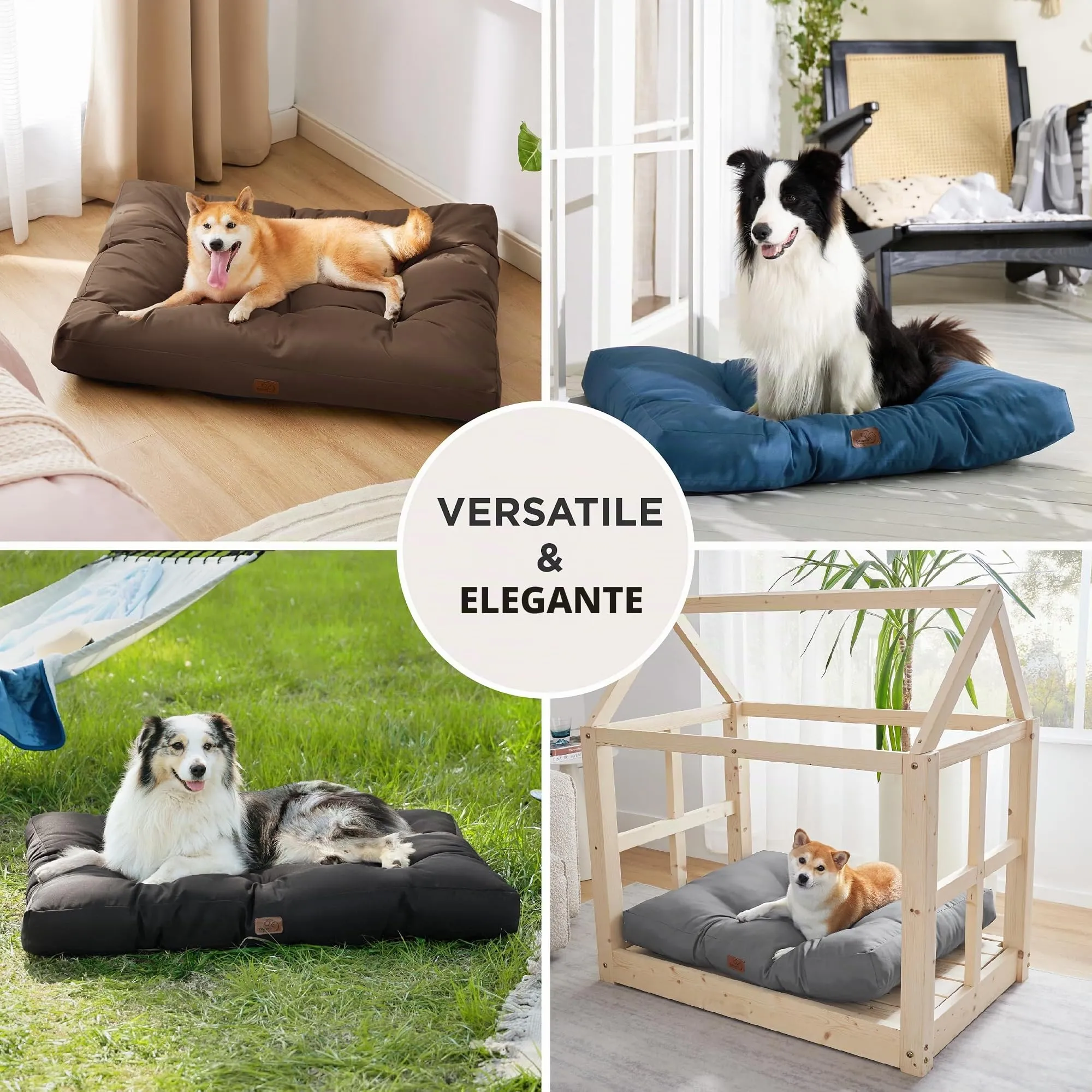 Bedsure Materasso Cani Lavabile, 111x89 cm, Blu Tibetano - immagine 4
