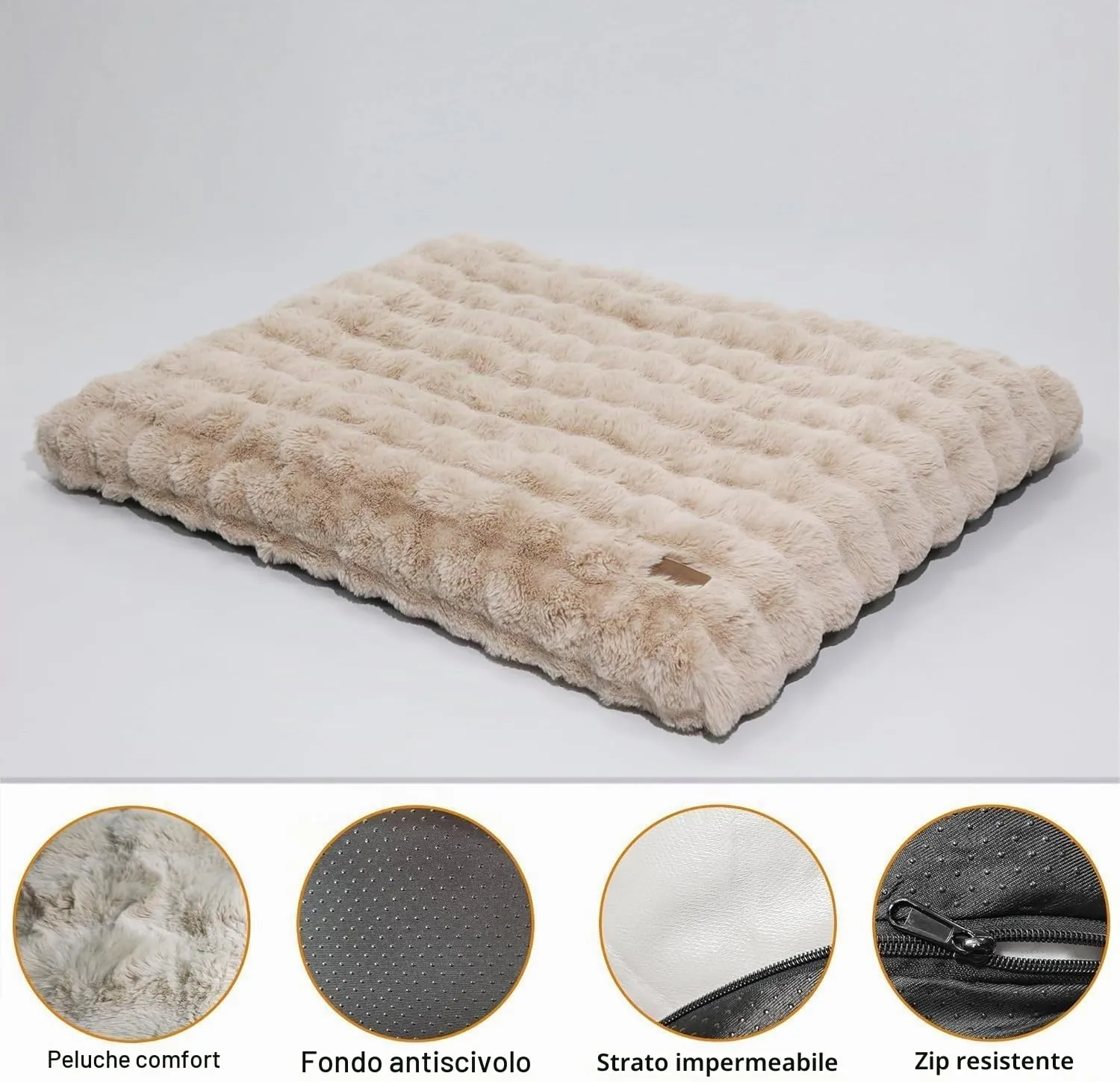 BingoPaw Cuccia Cane Interno, 76x51x10cm, Beige - immagine 8