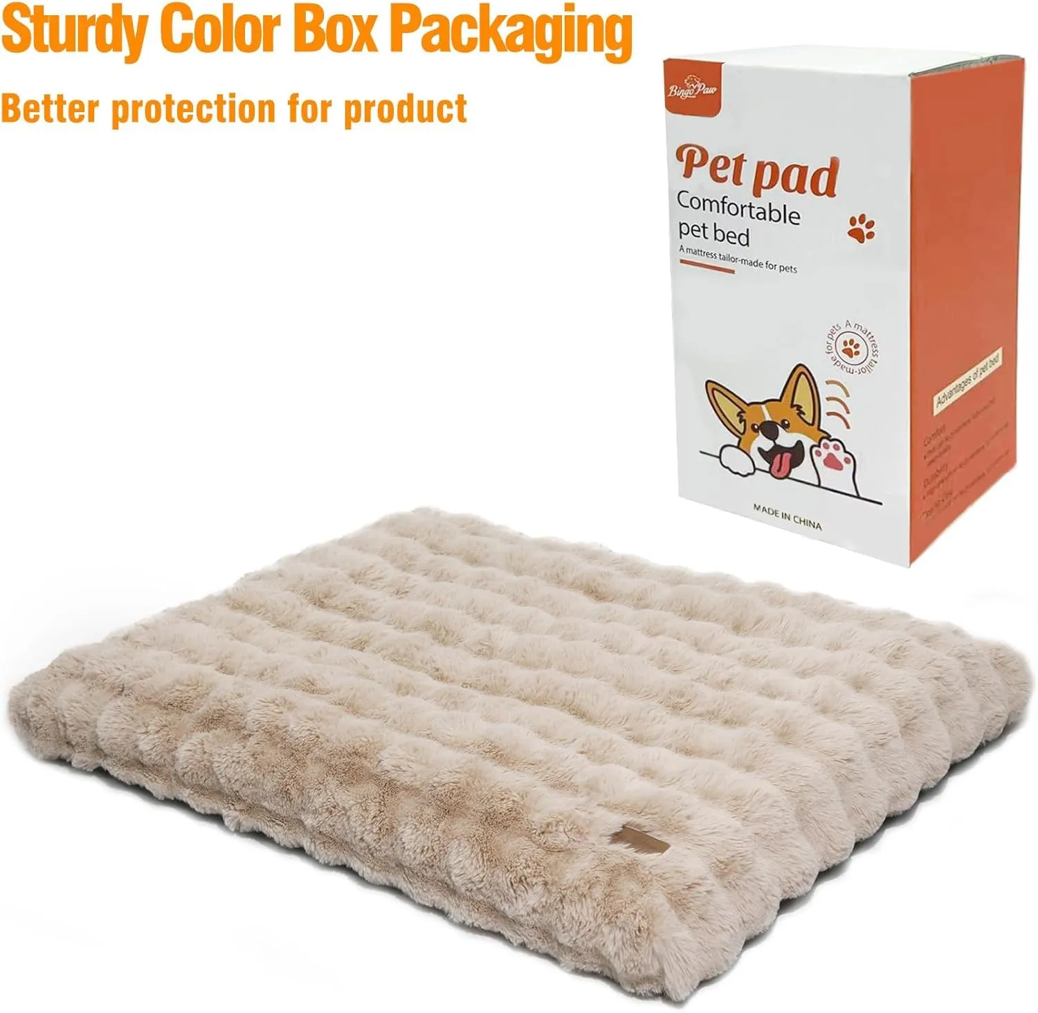 BingoPaw Cuccia Cane Interno, 76x51x10cm, Beige - immagine 9