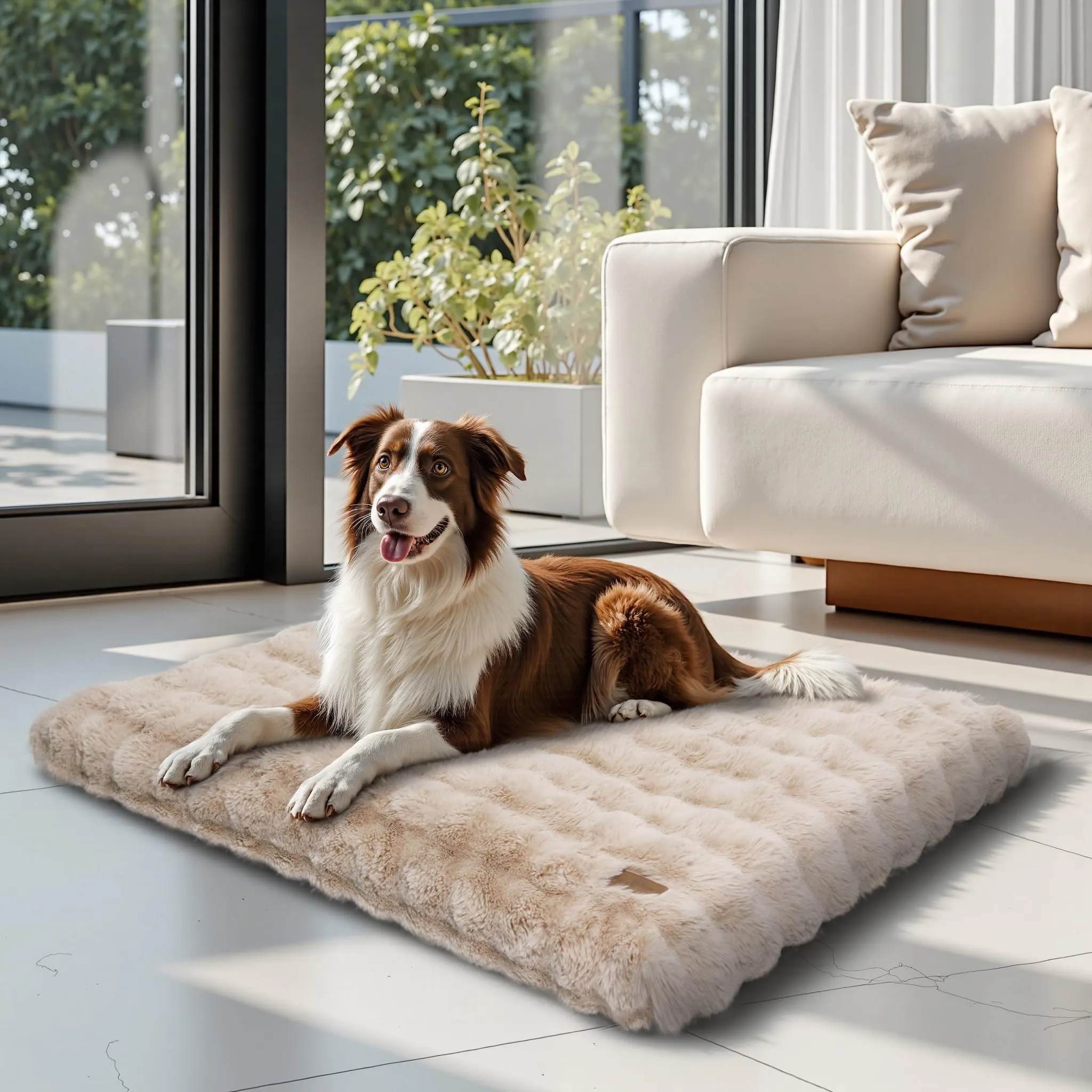 BingoPaw Cuccia Cane Extra Grande, 105x70x12cm, Beige - immagine 5