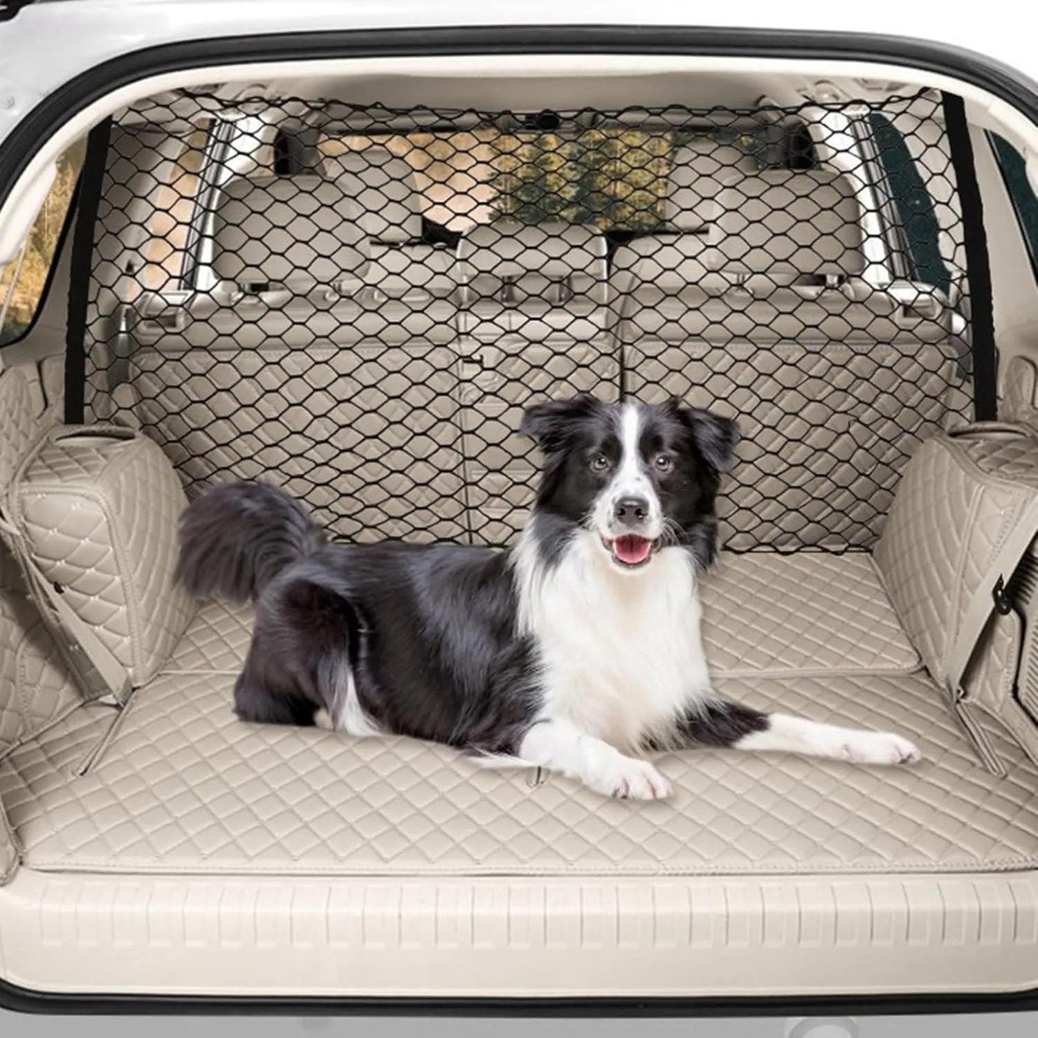 bangminda Barriera Rete Auto per Cane 120×70 cm con 4 Ganci per SUV e Camion - immagine 2