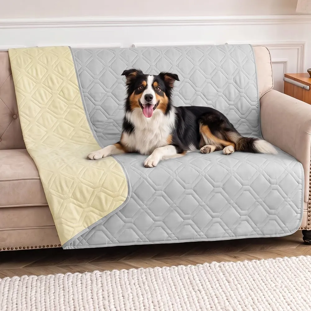 OFFCUP Coperta Impermeabile per Cani e Copridivano, Grigio chiaro, 100*127 cm - immagine 1