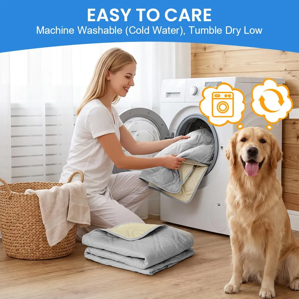 OFFCUP Coperta Impermeabile per Cani e Copridivano, Grigio chiaro, 100*127 cm - immagine 7