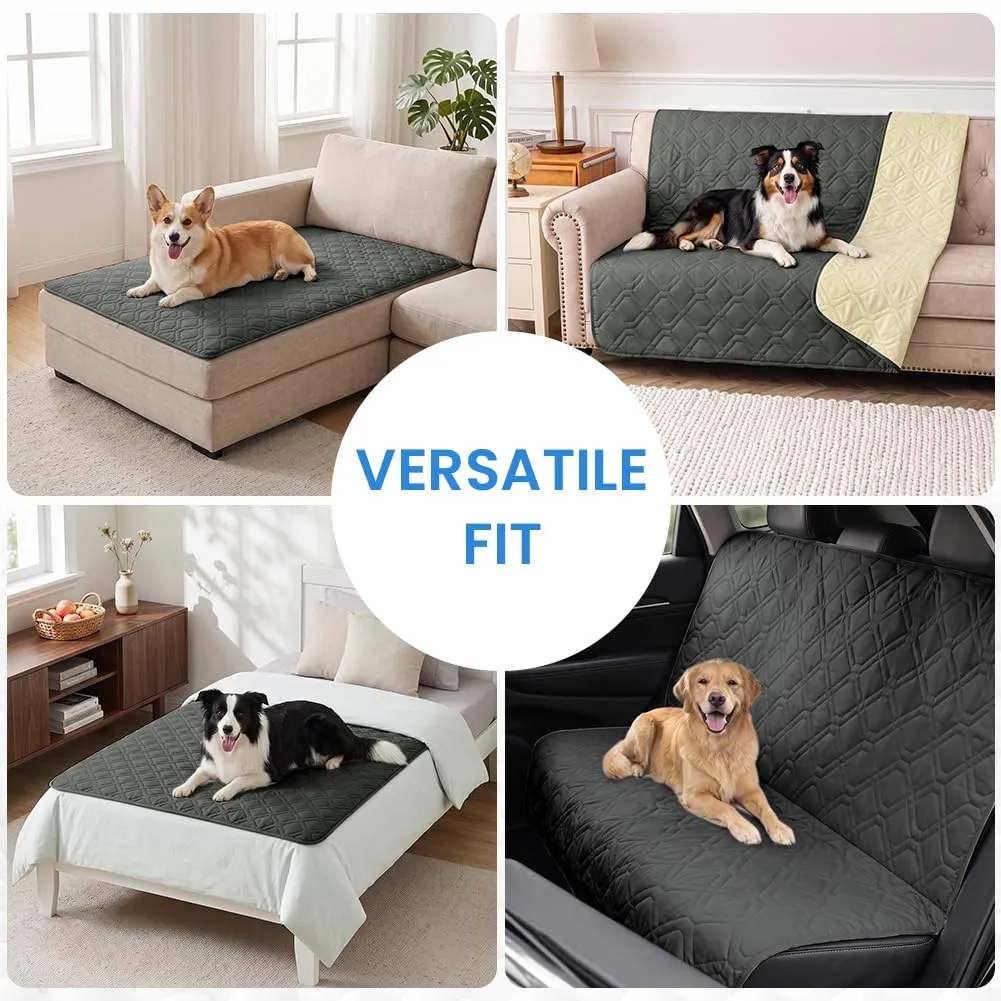 OFFCUP Coperta Impermeabile per Cani e Copridivano, Grigio Scuro, 100*127 cm, Geometrico - immagine 8
