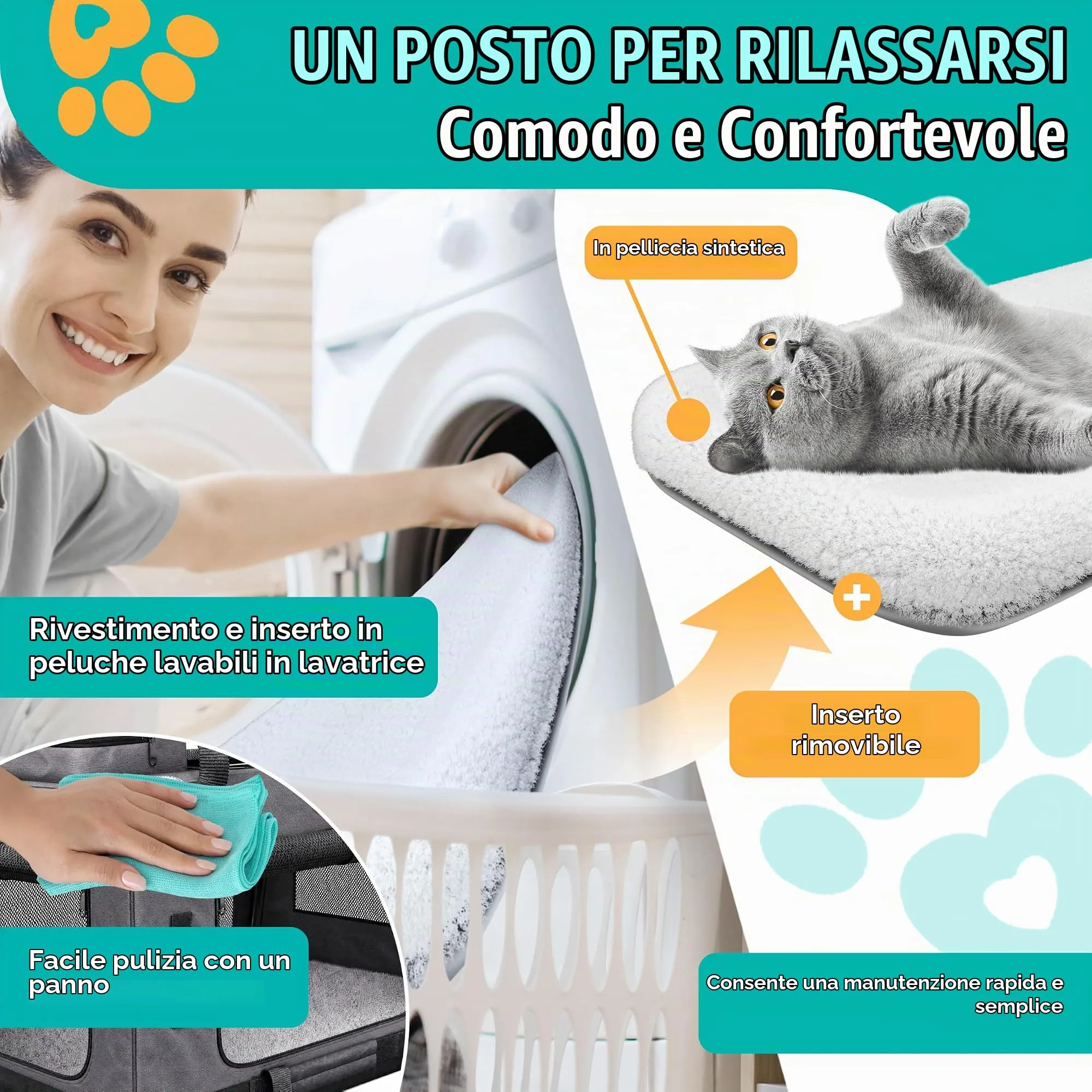 Lovpet Trasportino per Animali Domestici, Box Pieghevole con Borsa e Ciotola per Cani e Gatti, Antracite, XL - immagine 7