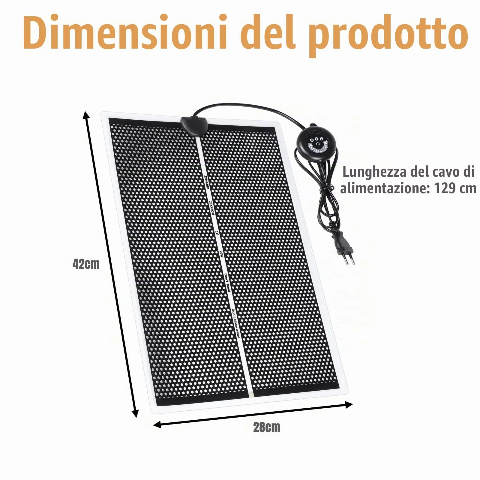 lalago Tappetino Riscaldante Rettili, 20W, 42x28cm - immagine 4