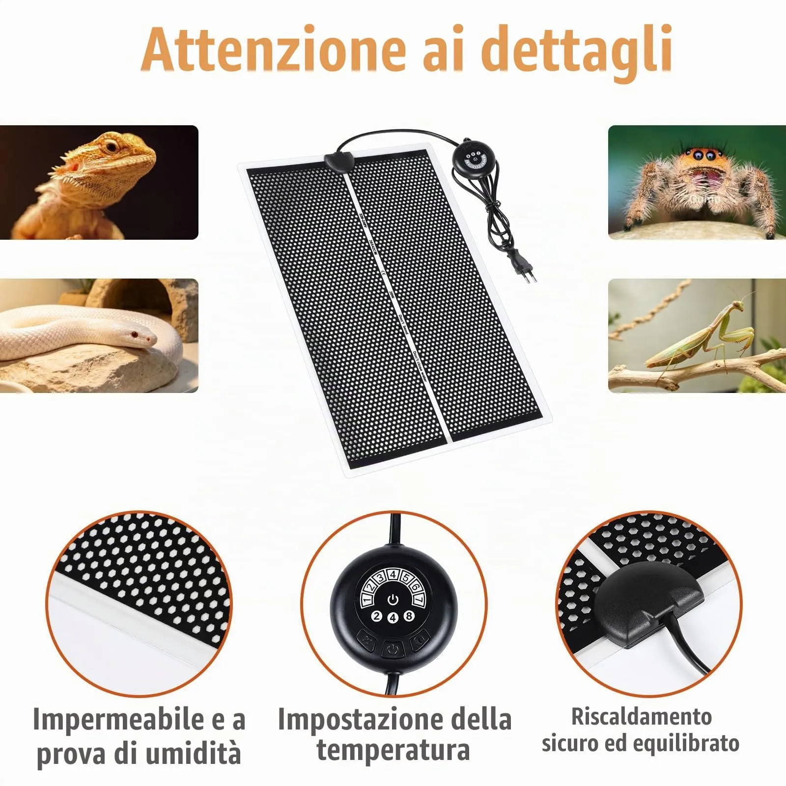 lalago Tappetino Riscaldante Rettili, 20W, 42x28cm - immagine 5