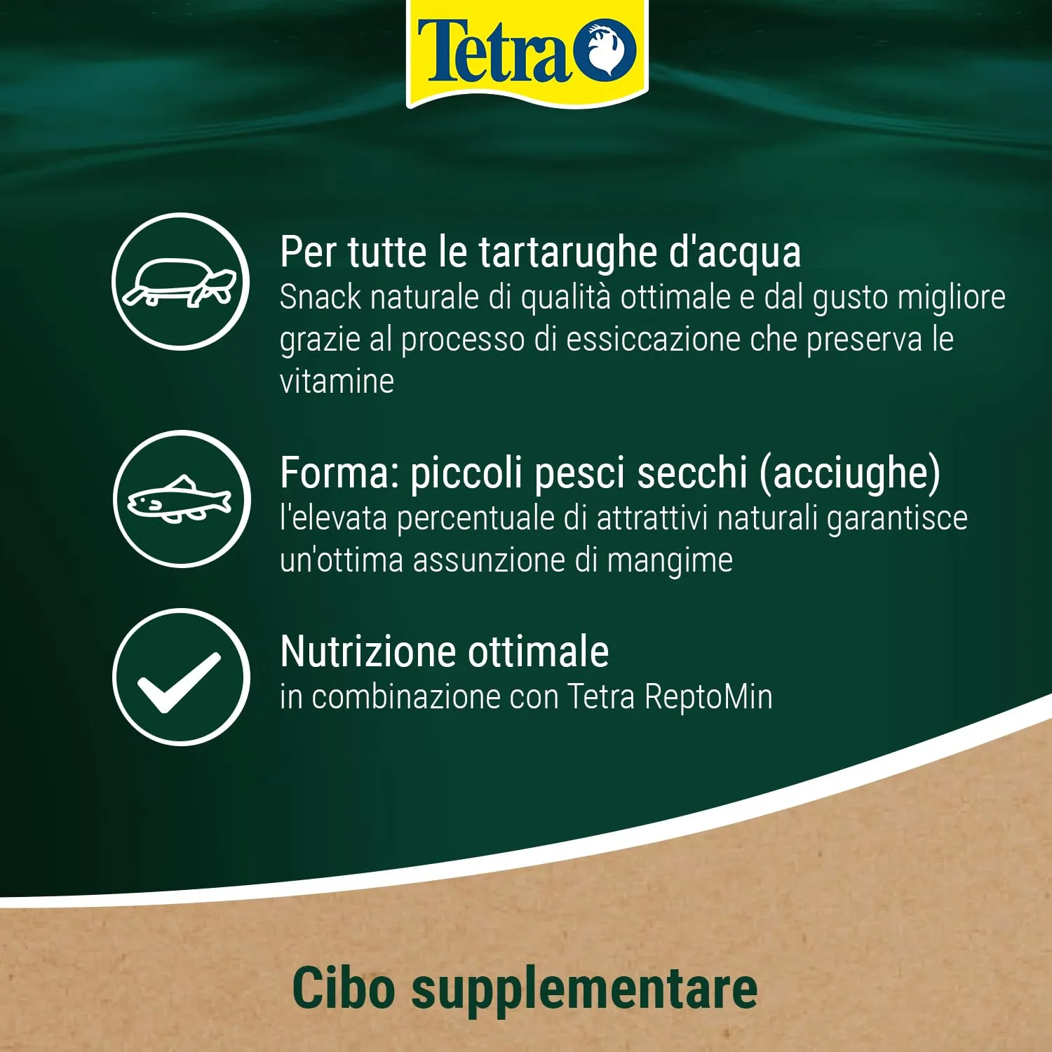 Tetra ReptoDelica Anchovies Turtle Food, 150 g - immagine 4
