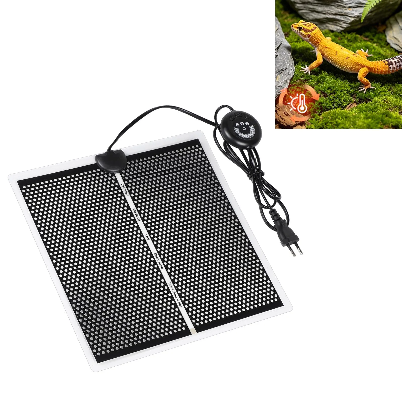 lalago Tappetino Riscaldante Rettili, 14W, 28x28cm - immagine 1