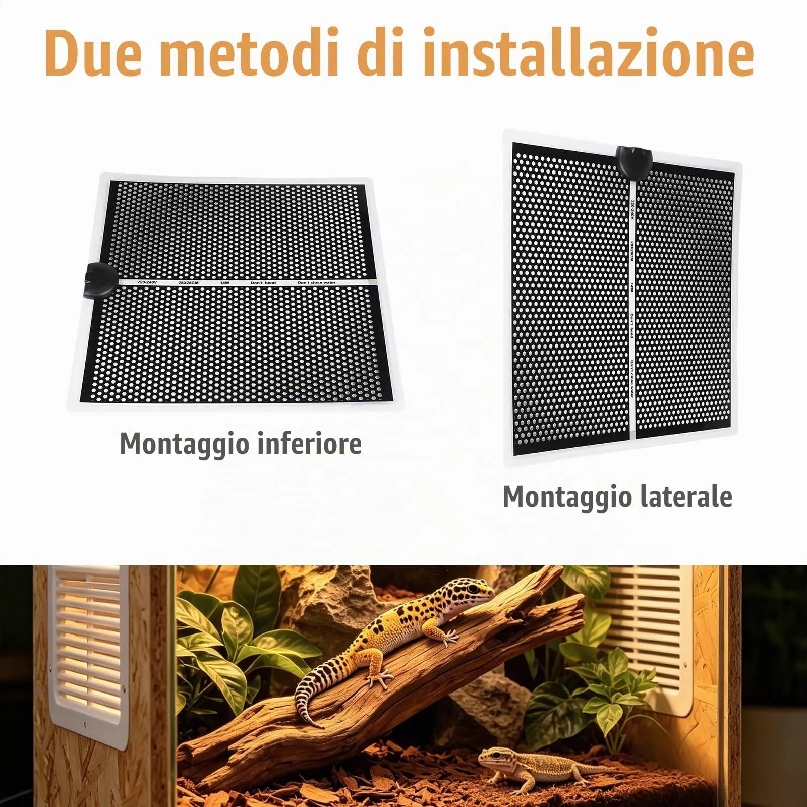 lalago Tappetino Riscaldante Rettili, 14W, 28x28cm - immagine 6
