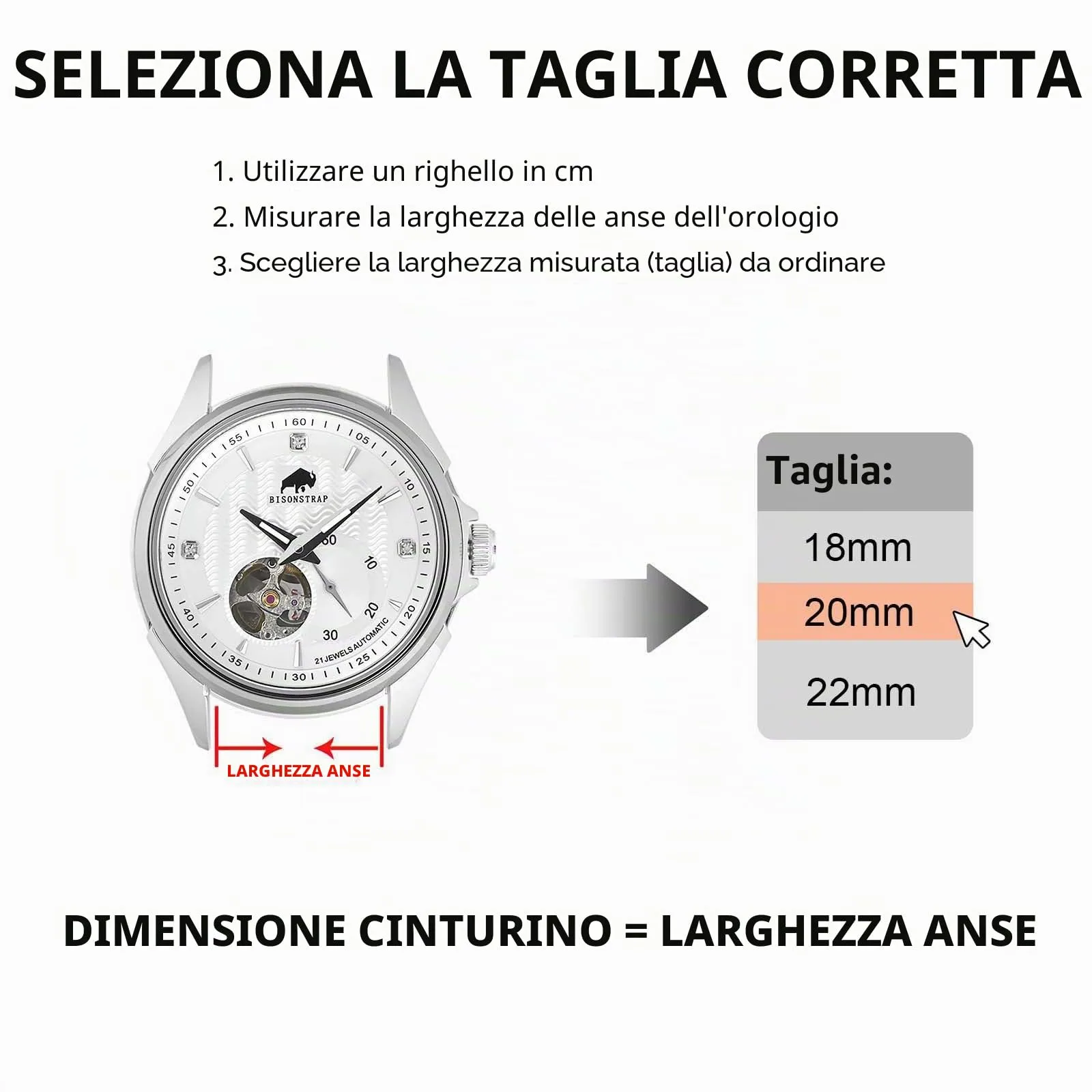 BISONSTRAP Cinturino per Orologi in Nylon da Uomo, 18mm, Nero (Fibbia Argento) - immagine 4