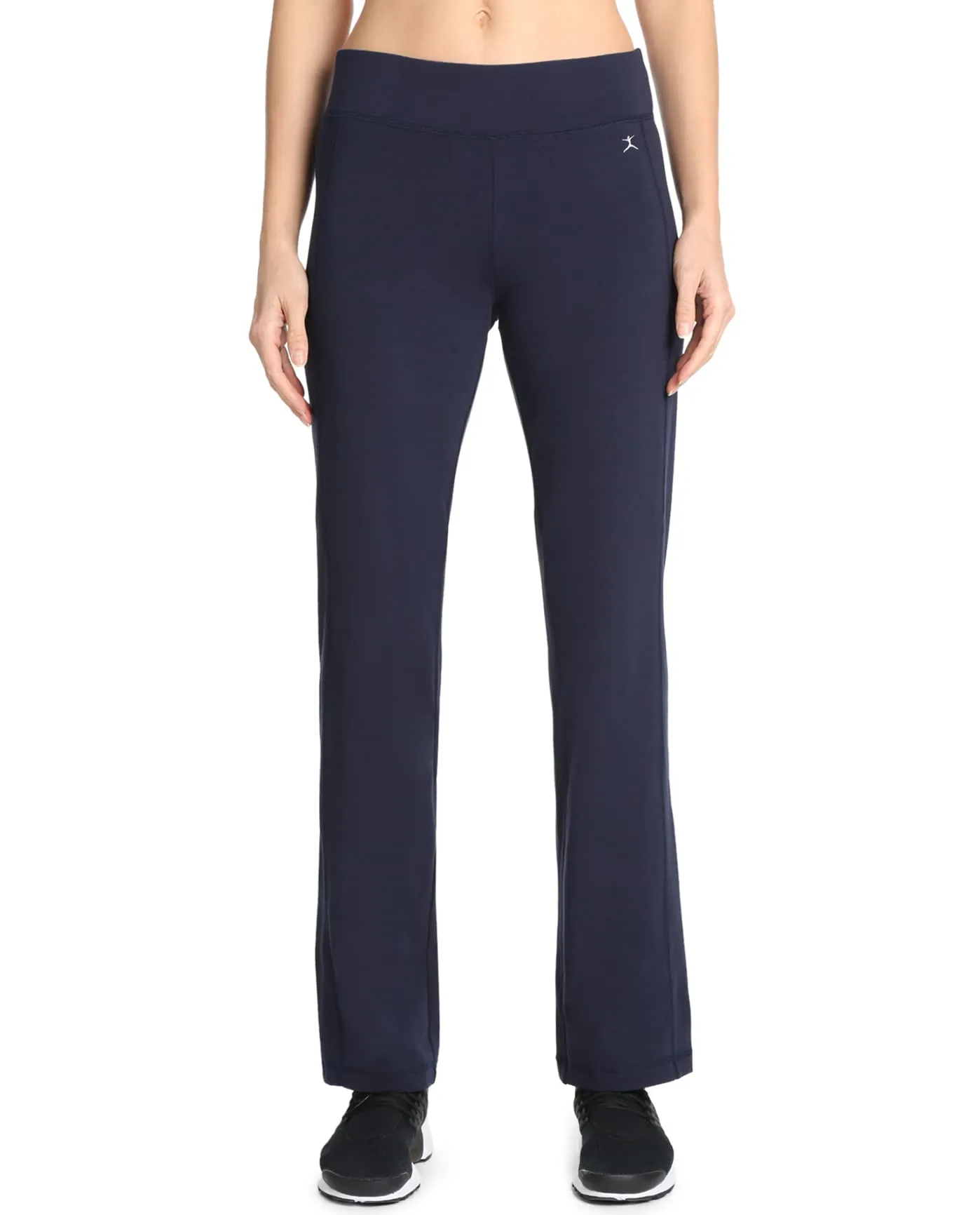 Danskin Donna Pantaloni Yoga Essential Sleek Fit, Blu, XL - immagine 1