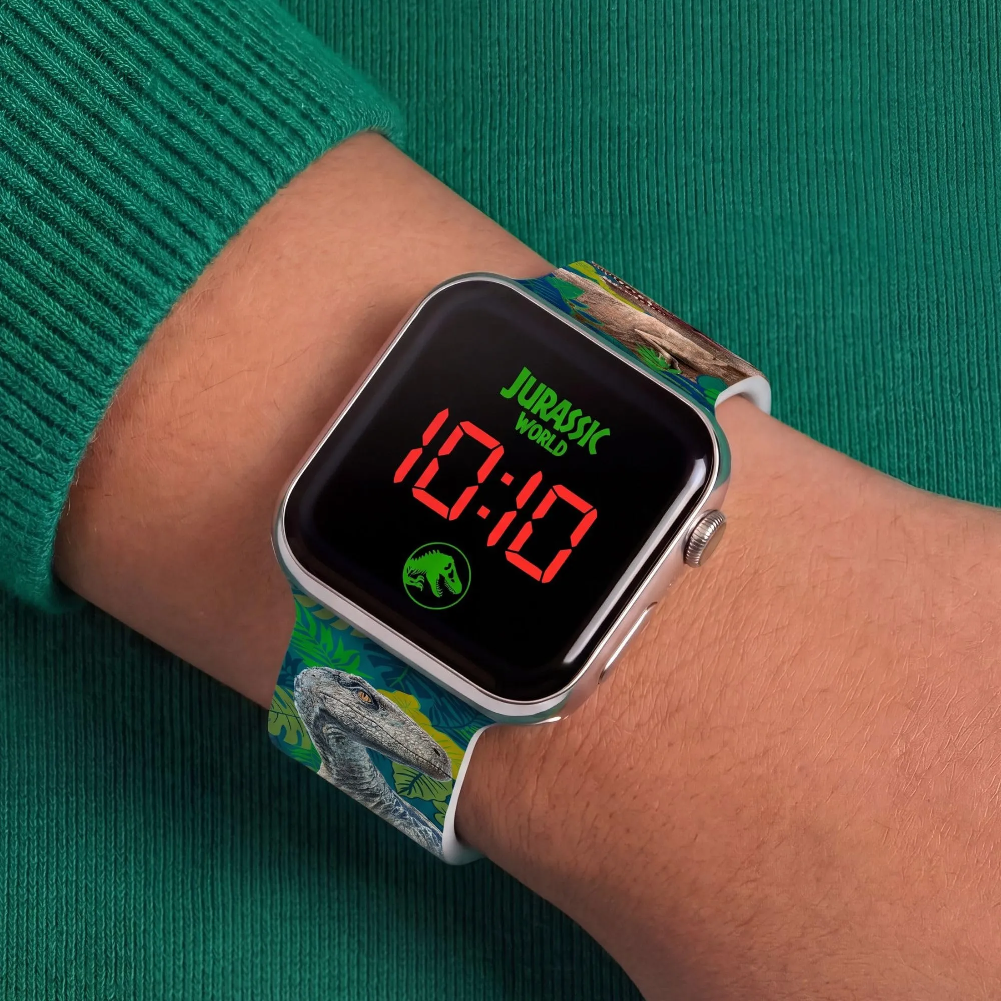 Jurassic World Orologio Digitale JRW4100, Stampa Verde - immagine 2