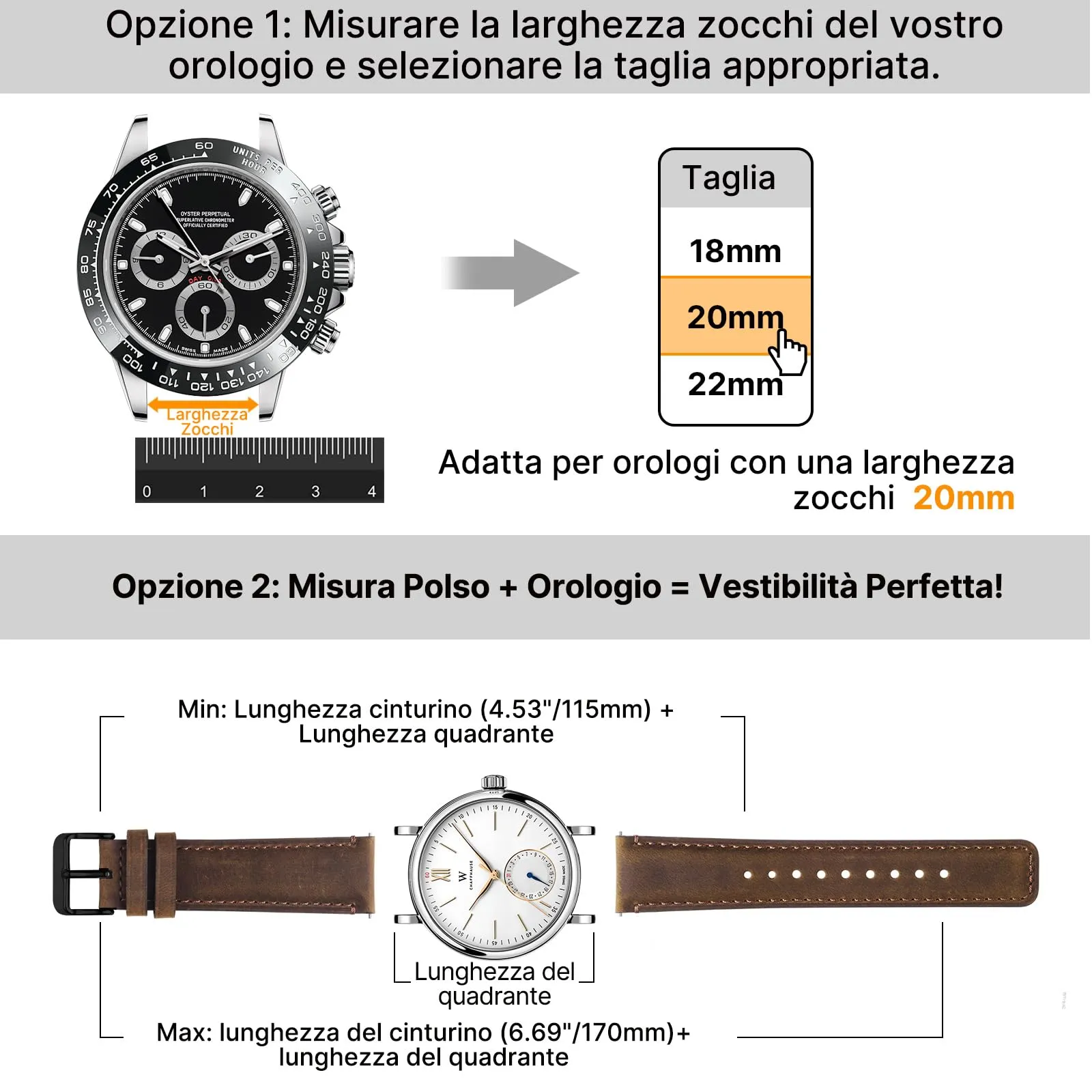 Fullmosa Cinturino in Pelle 20mm con Sgancio Rapido - immagine 4