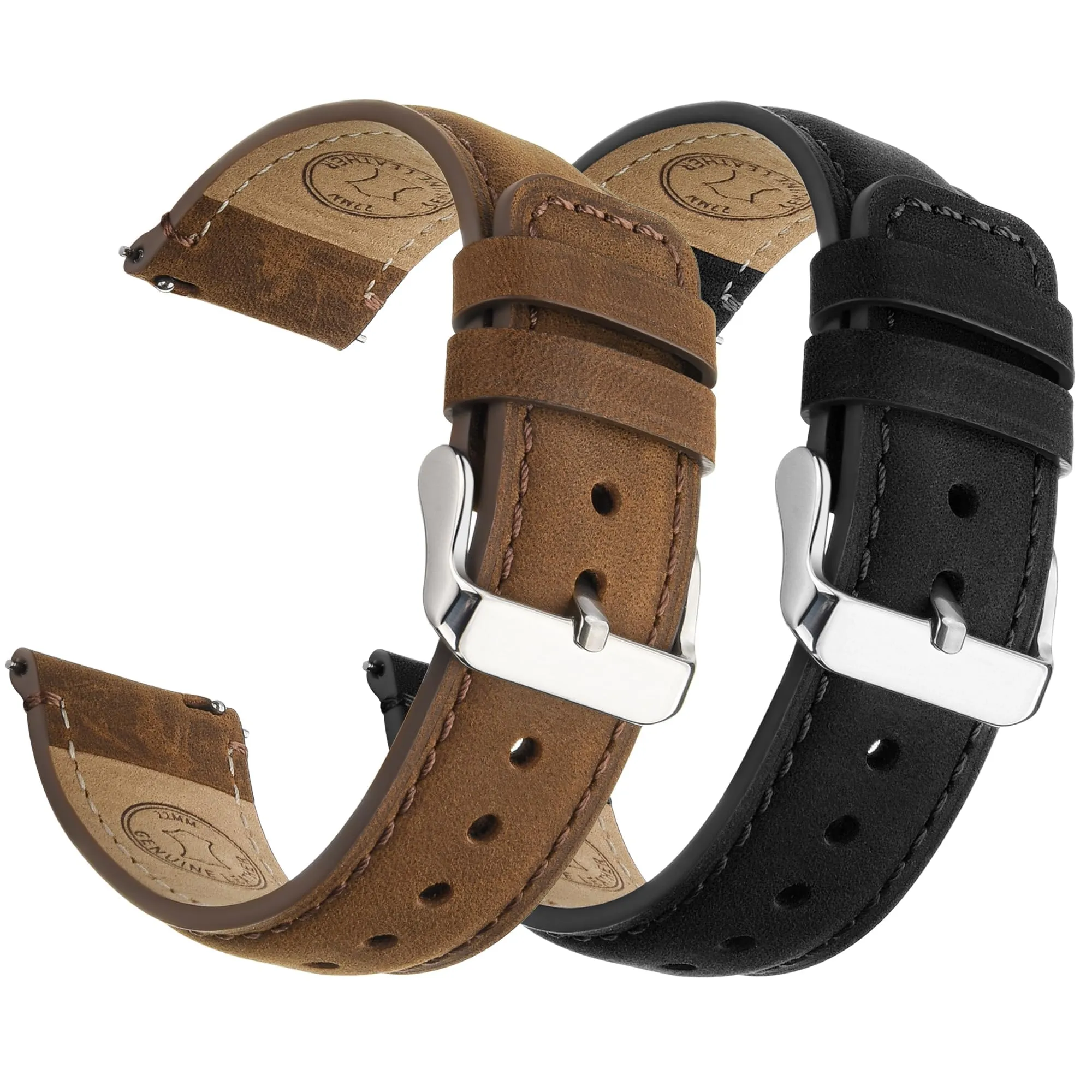 Fullmosa Cinturino in Pelle per Orologio 22mm Sgancio Rapido - immagine 1